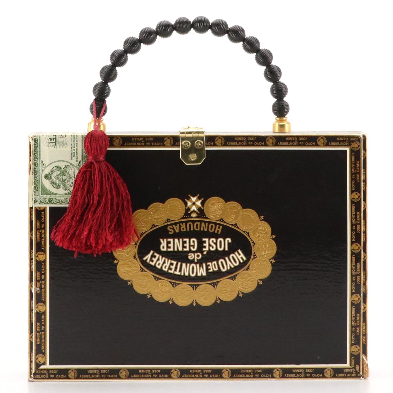 Hoyo De Monterrey de José Gener Cigar Box Purse with Bead Handle