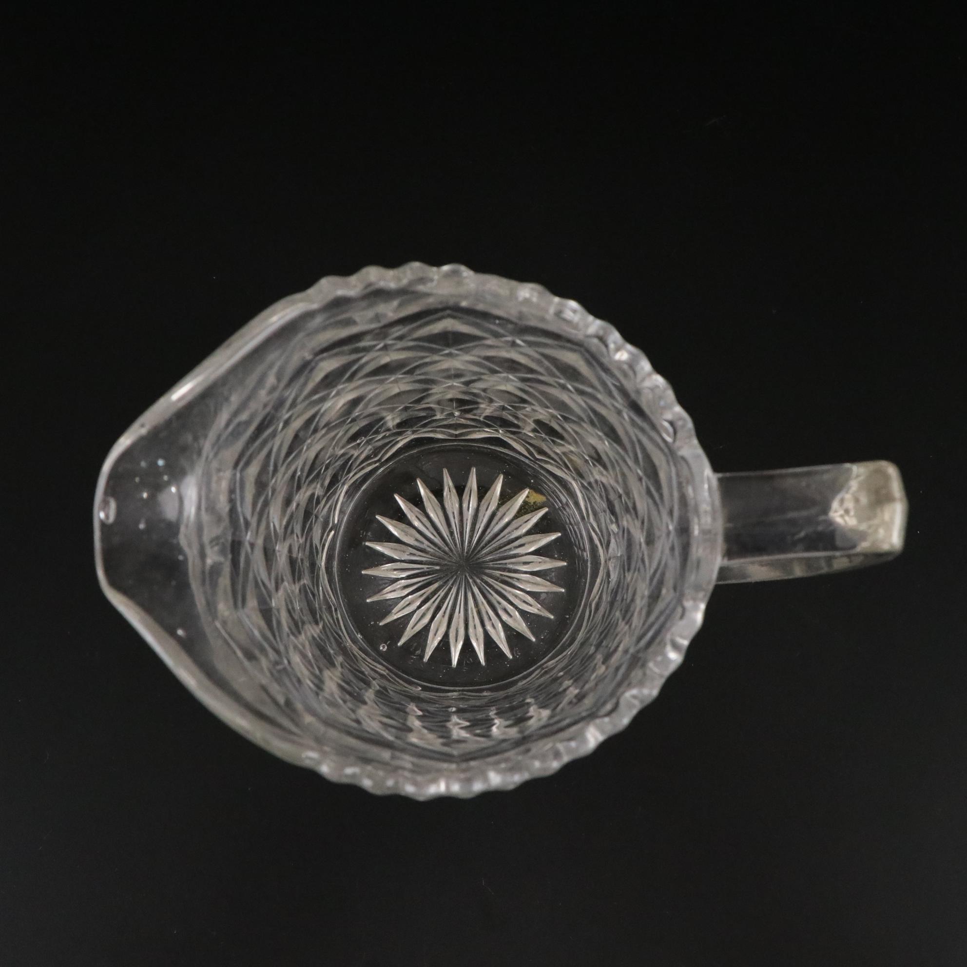 O'Hara Glass EAPG "Bartholdi" Compote with "Diamond Optic" Tumblers and Pitcher