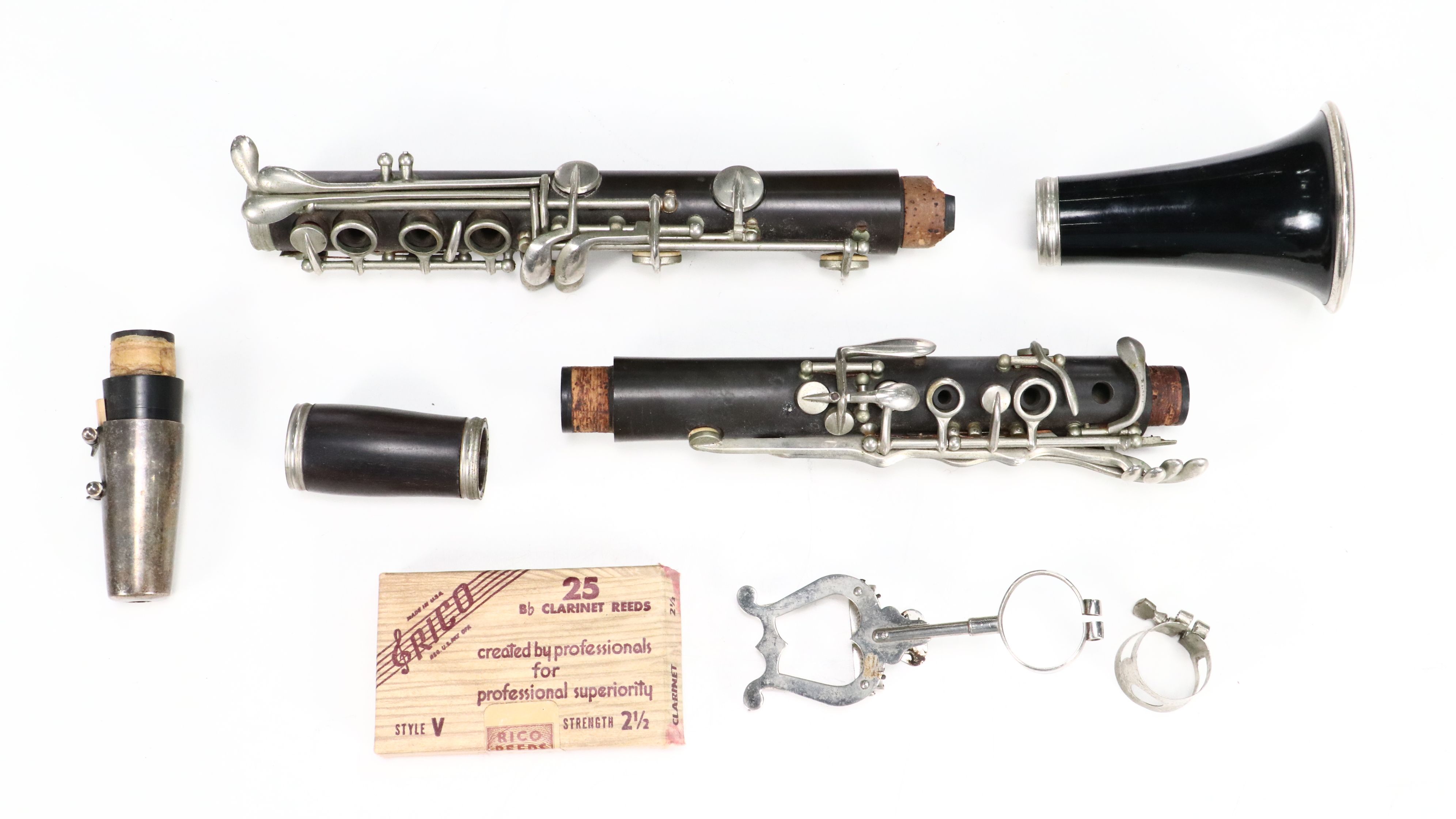 Vintage Clarinet with Hard Case and Music Books