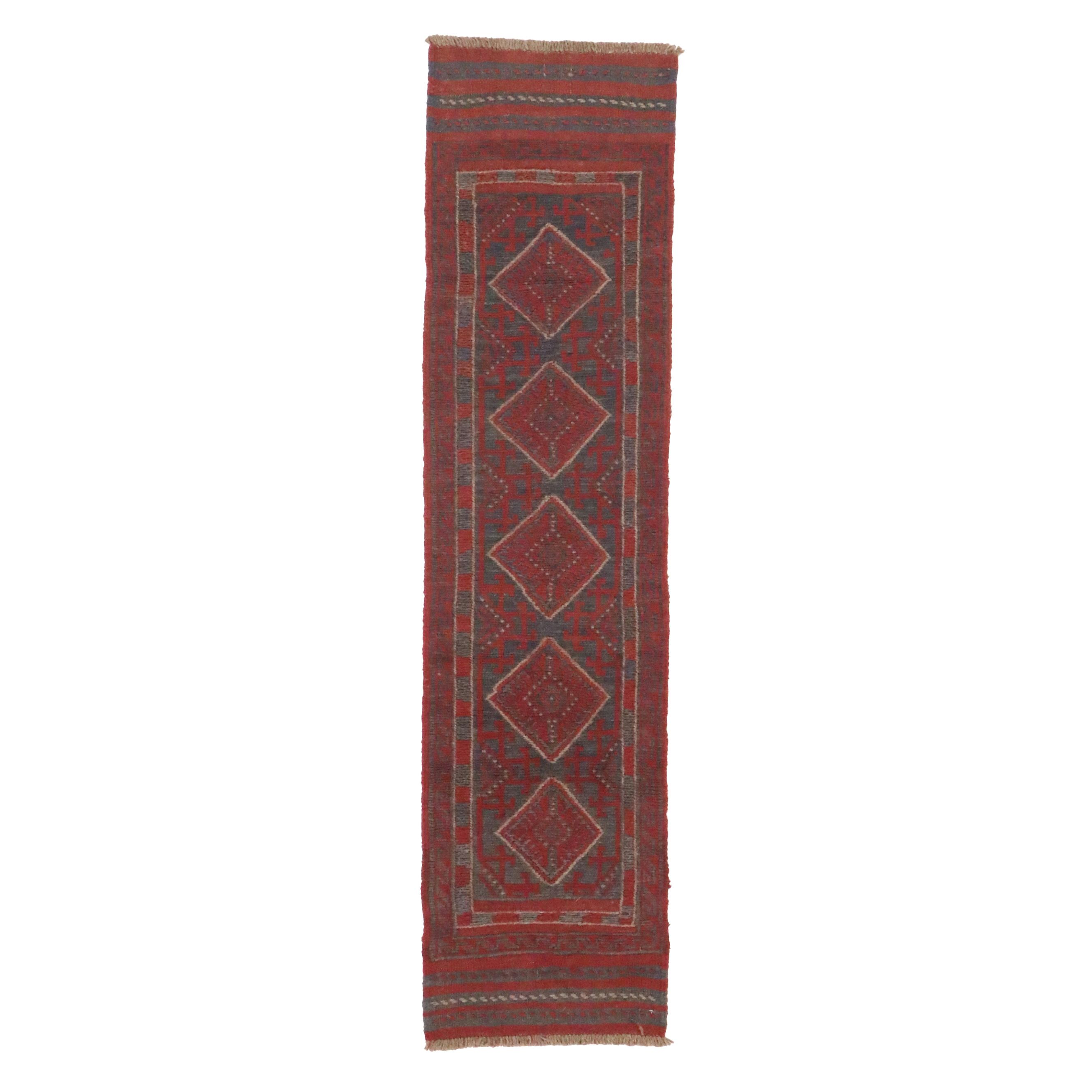 1'11 x 7'10 Handwoven Afghan Mashwani Carpet Runner