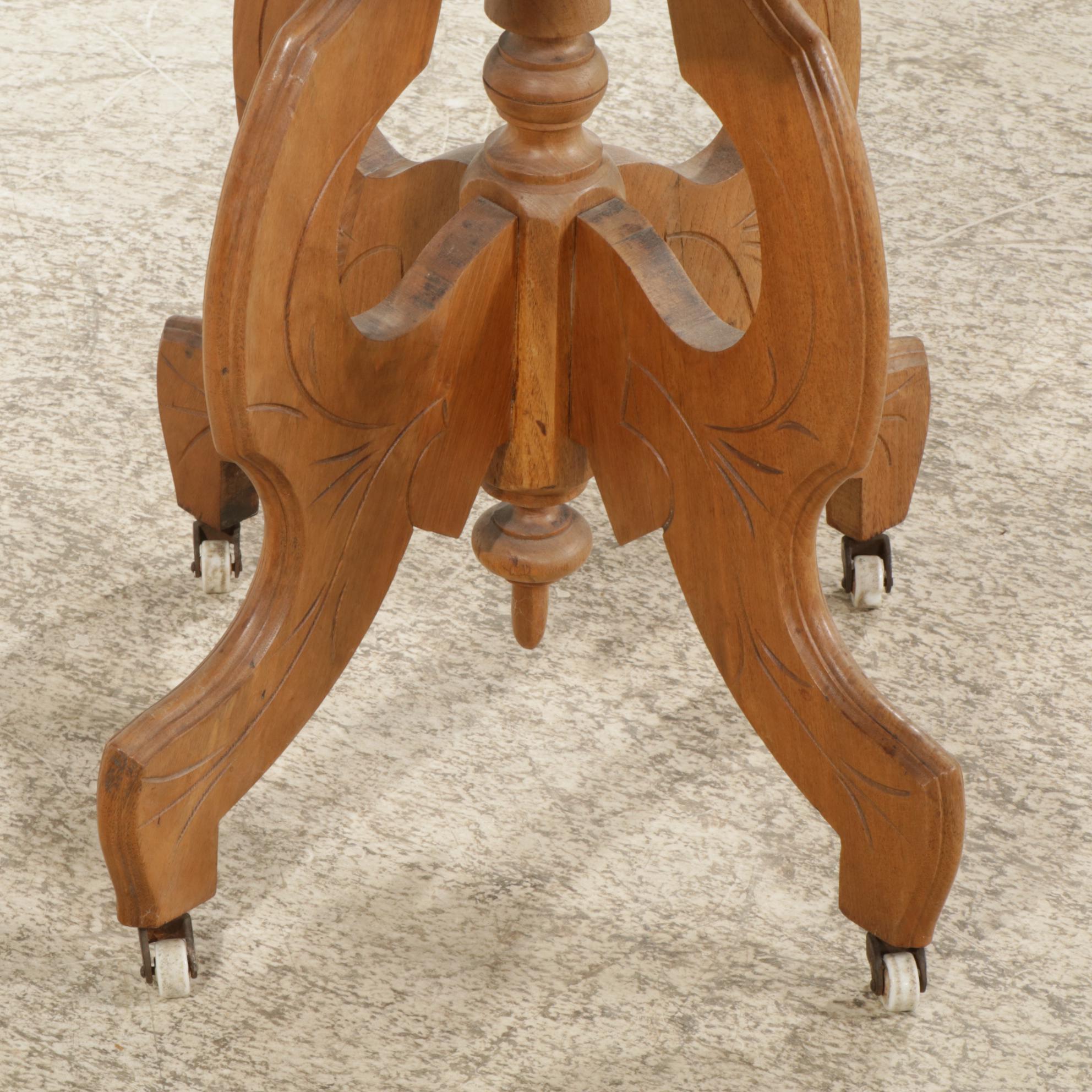 Victorian Walnut Side Table, Late 19th to Early 20th Century
