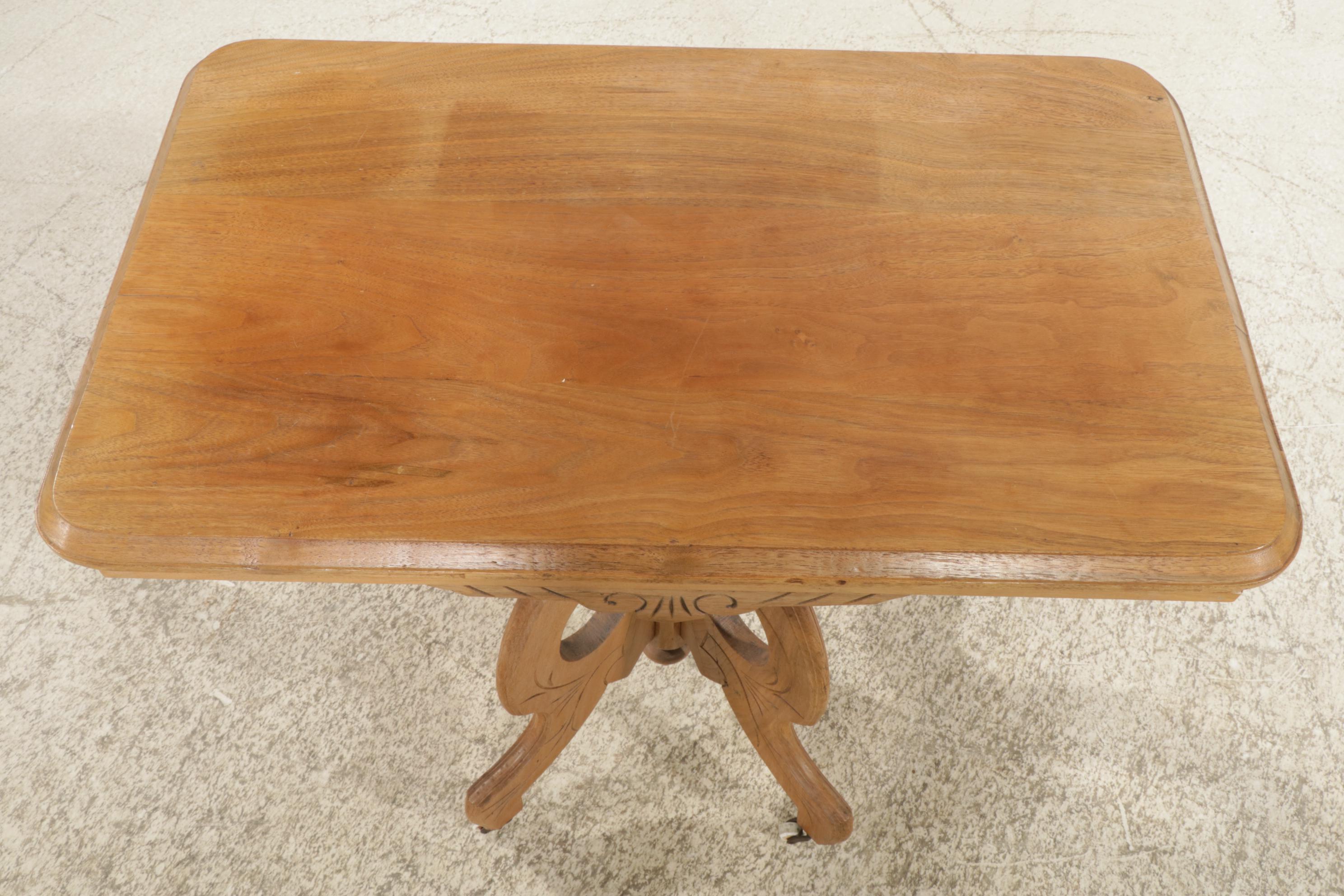 Victorian Walnut Side Table, Late 19th to Early 20th Century