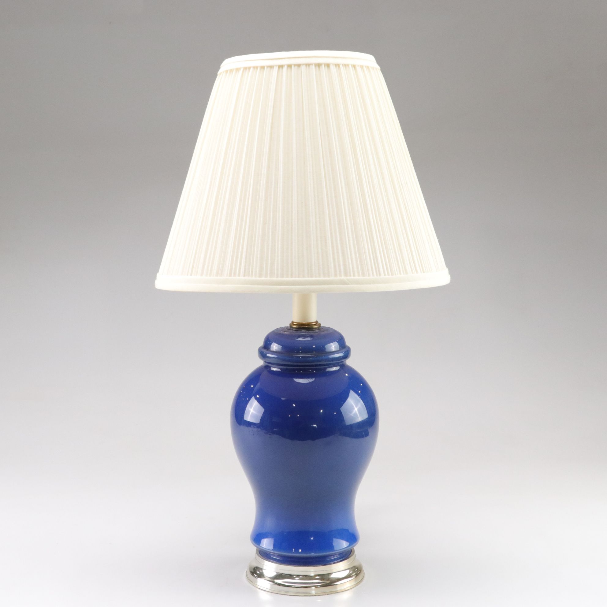 Royal Blue Temple Jar Style Table Lamp
