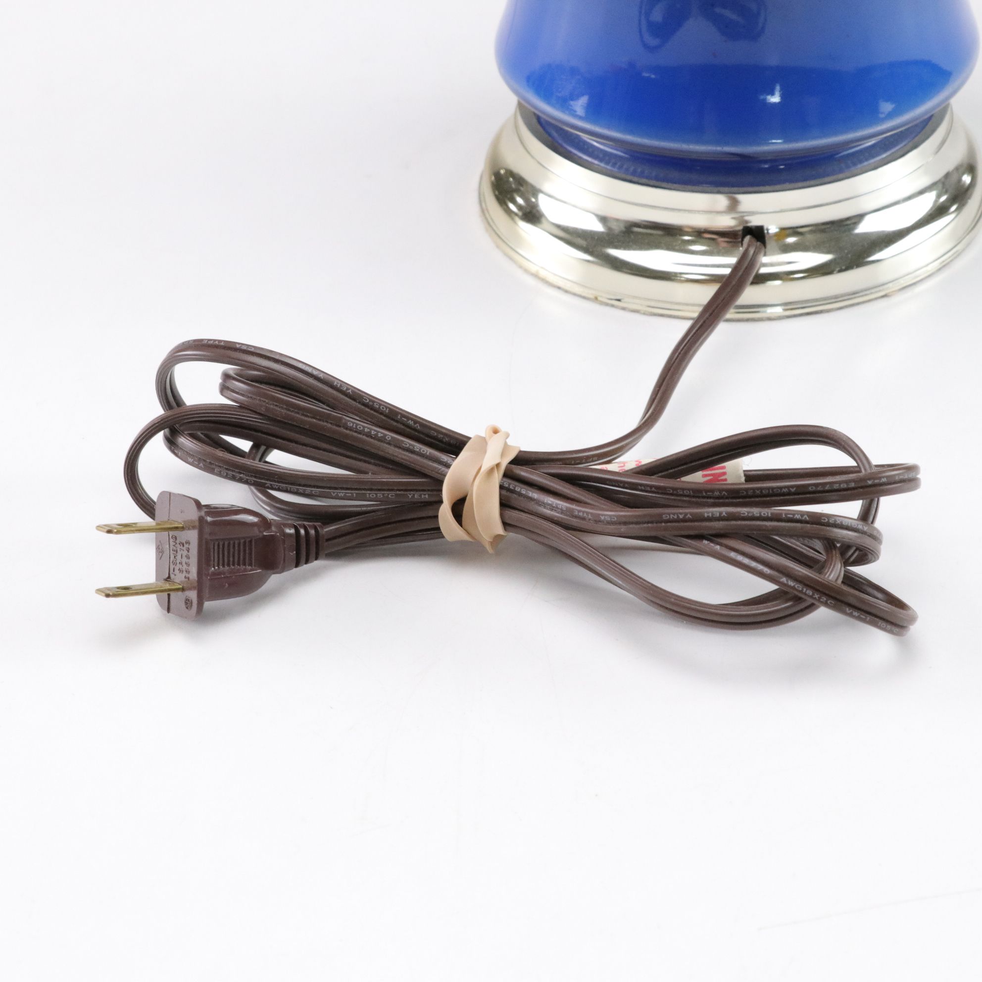 Royal Blue Temple Jar Style Table Lamp