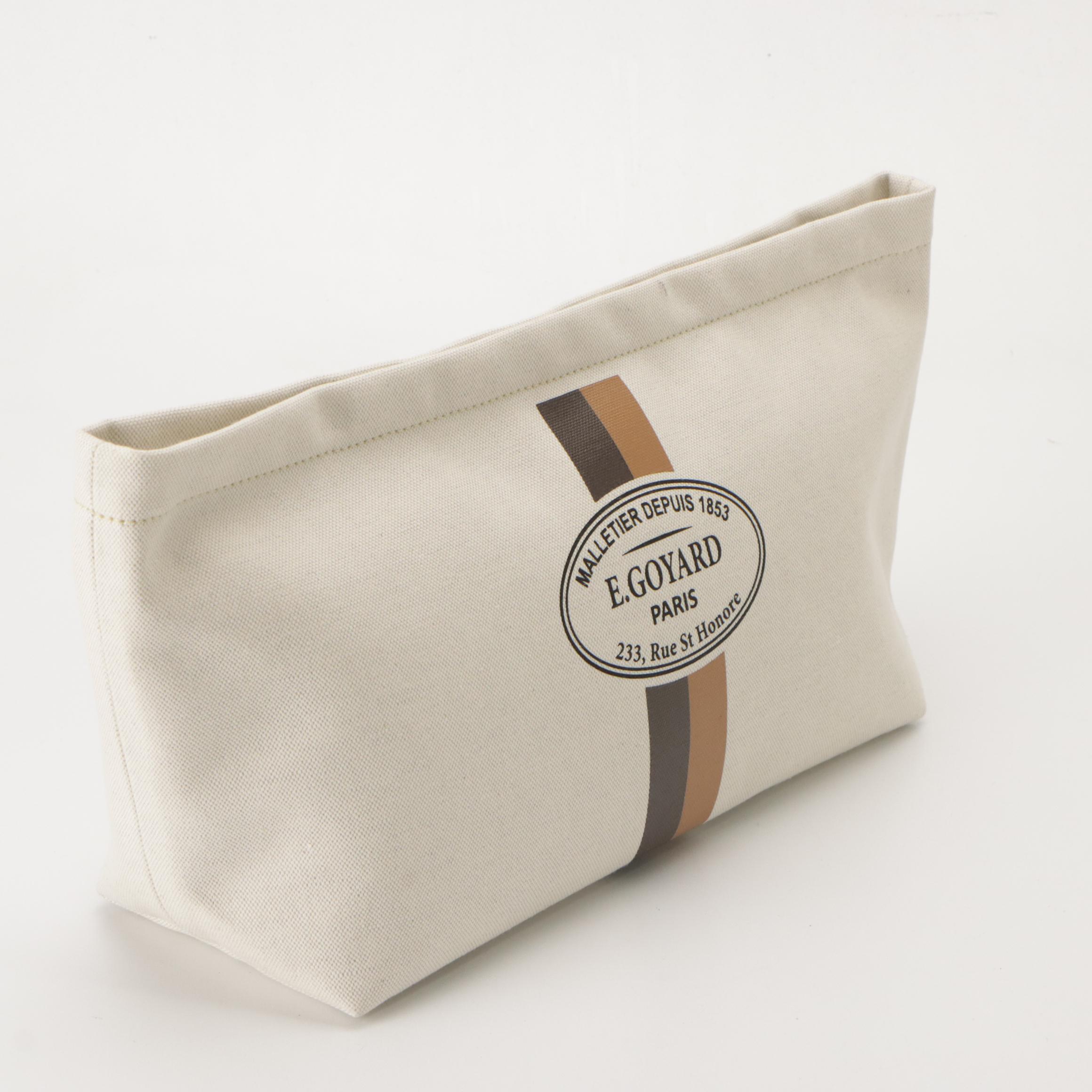 Goyard Nécessaire Large Bag Organizer in Off-White Canvas