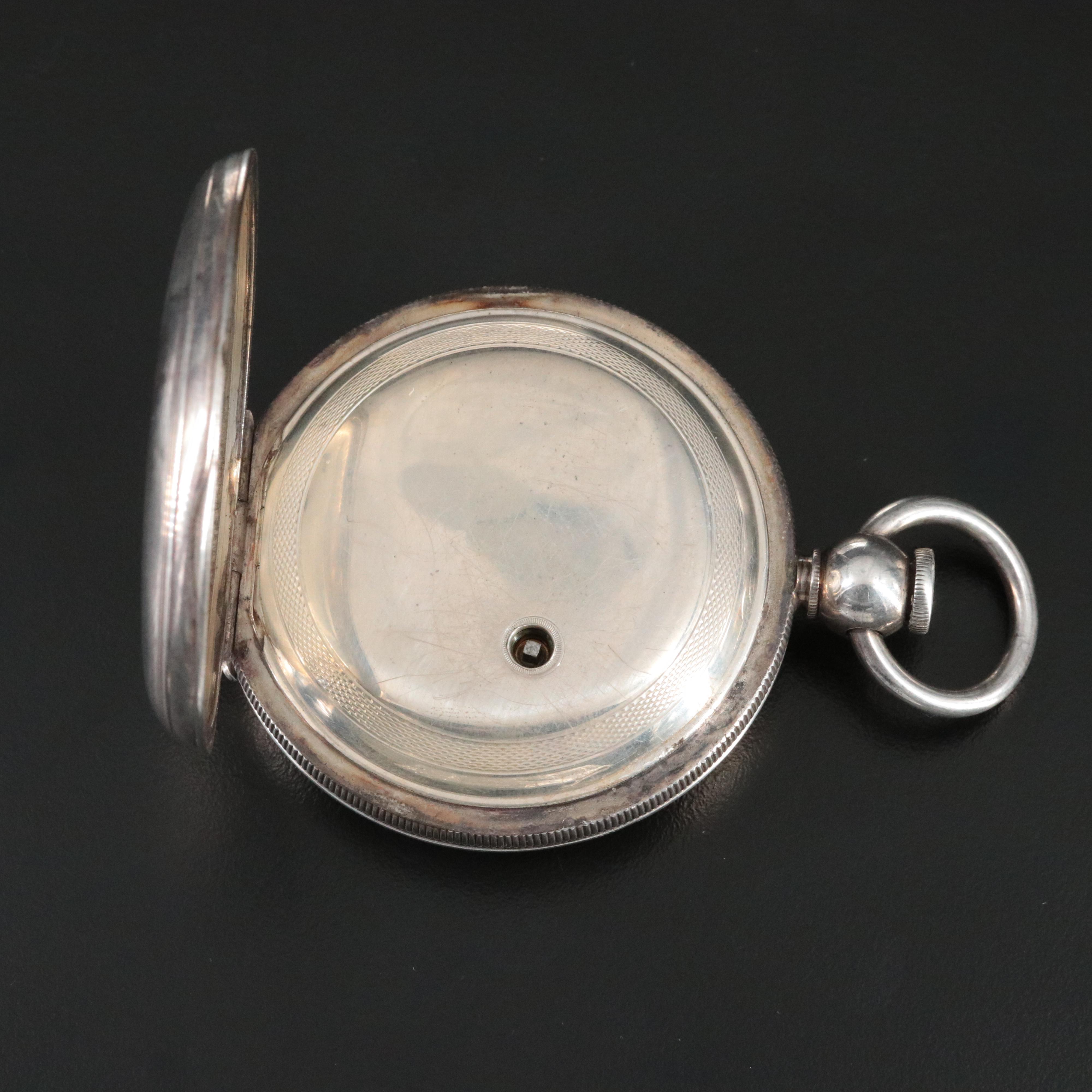 1880 American Waltham Watch Co. Sterling Silver Pocket Watch
