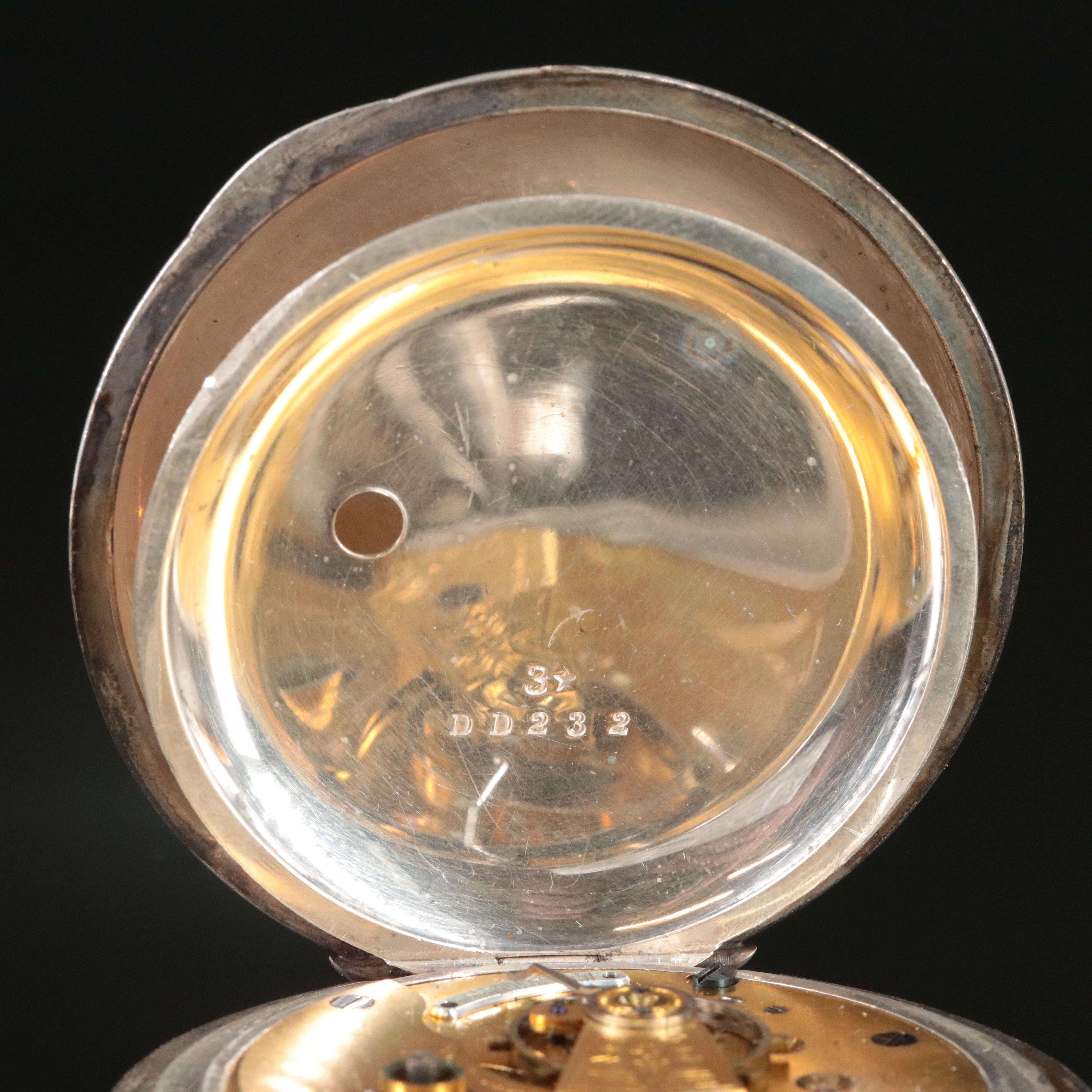 1880 American Waltham Watch Co. Sterling Silver Pocket Watch