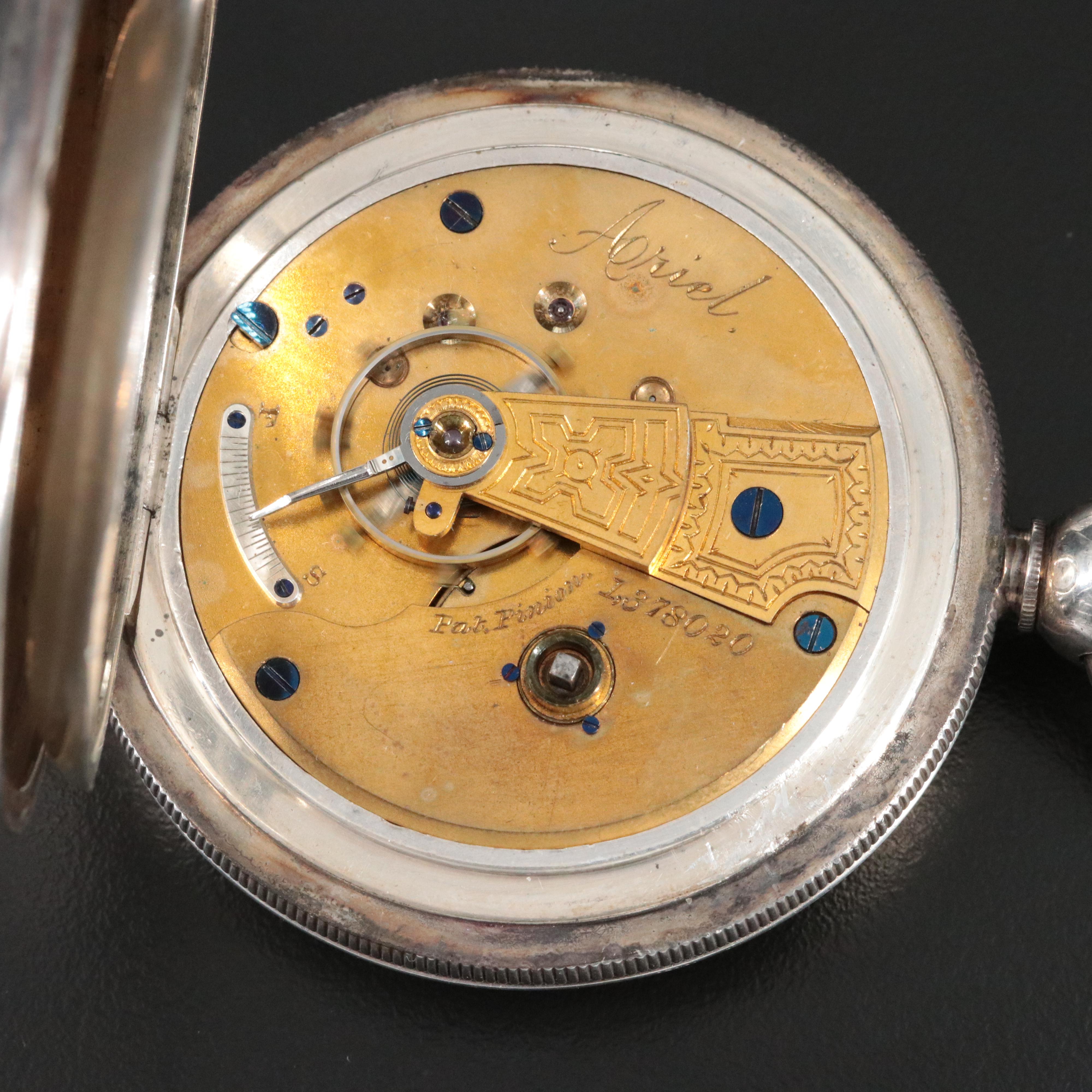 1880 American Waltham Watch Co. Sterling Silver Pocket Watch