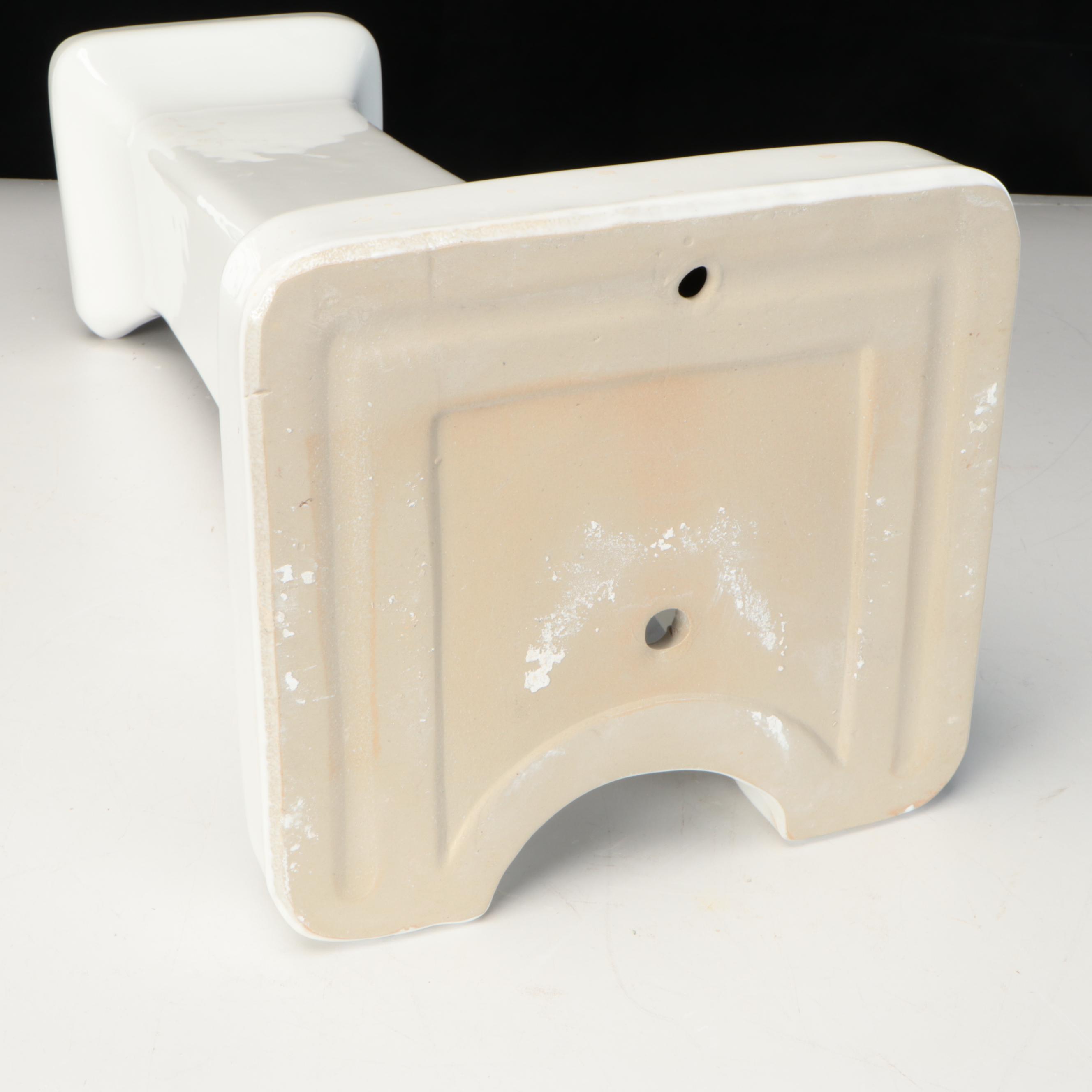 Contemporary Porcelain Bathroom Sink Pedestal