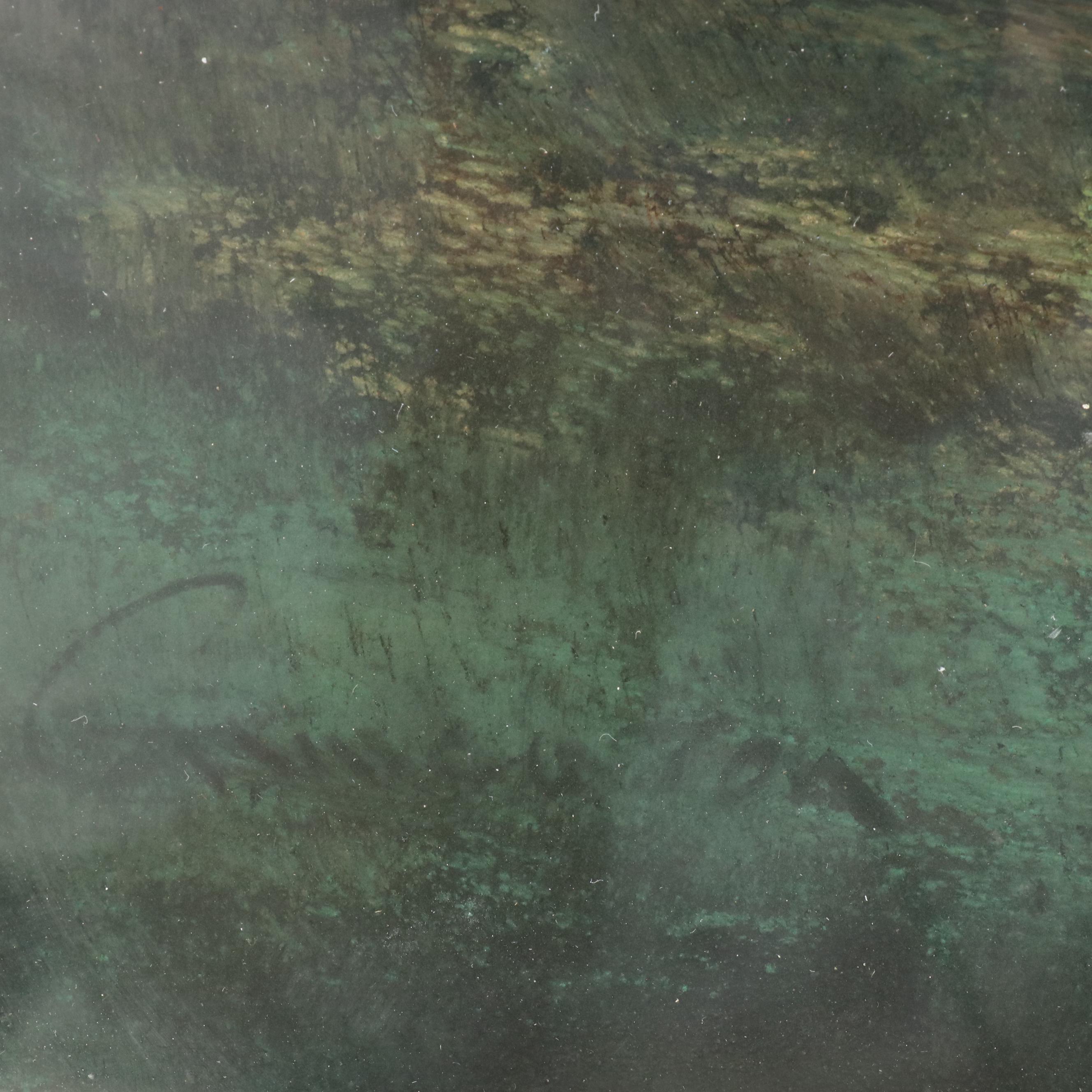 Andrew Gunderson Oil Pastel Drawing of Nocturne Campfire by River