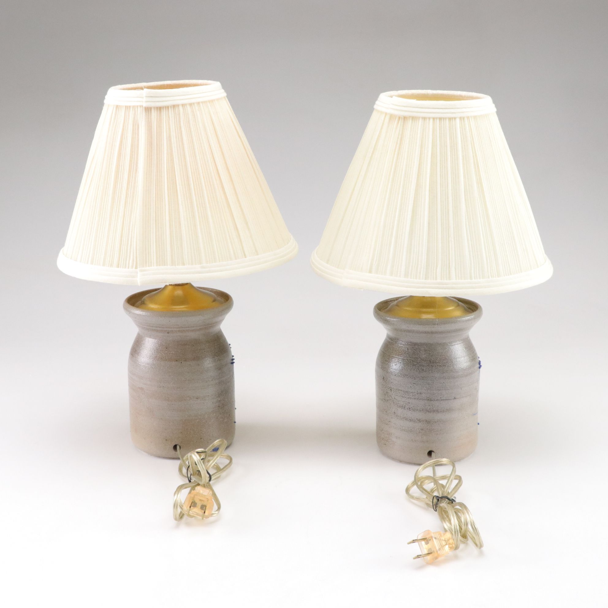 Salmon Falls Pottery Stoneware Crock Table Lamps