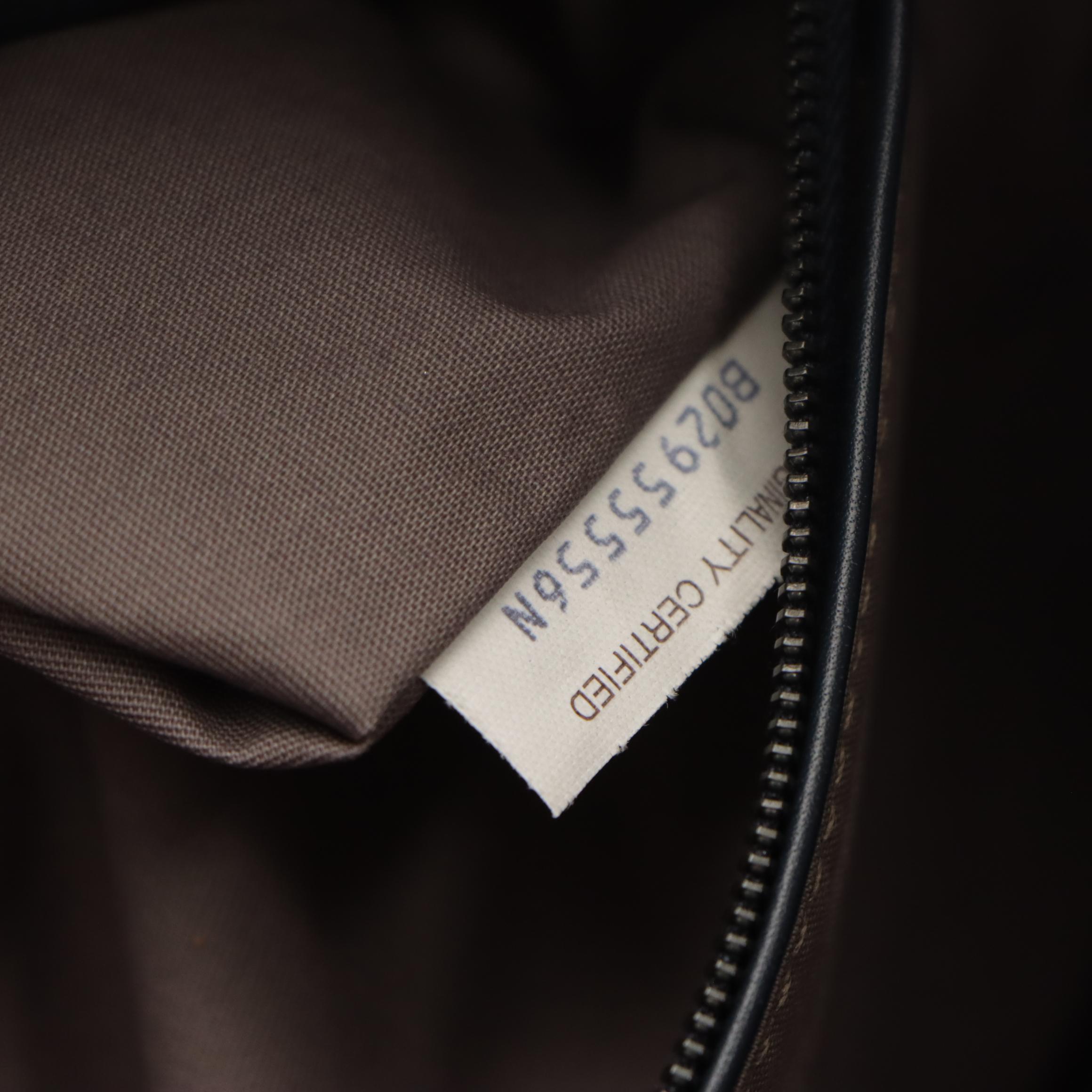 Bottega Veneta Navy Intrecciato Leather Dual Flap Pocket Large Shoulder Bag