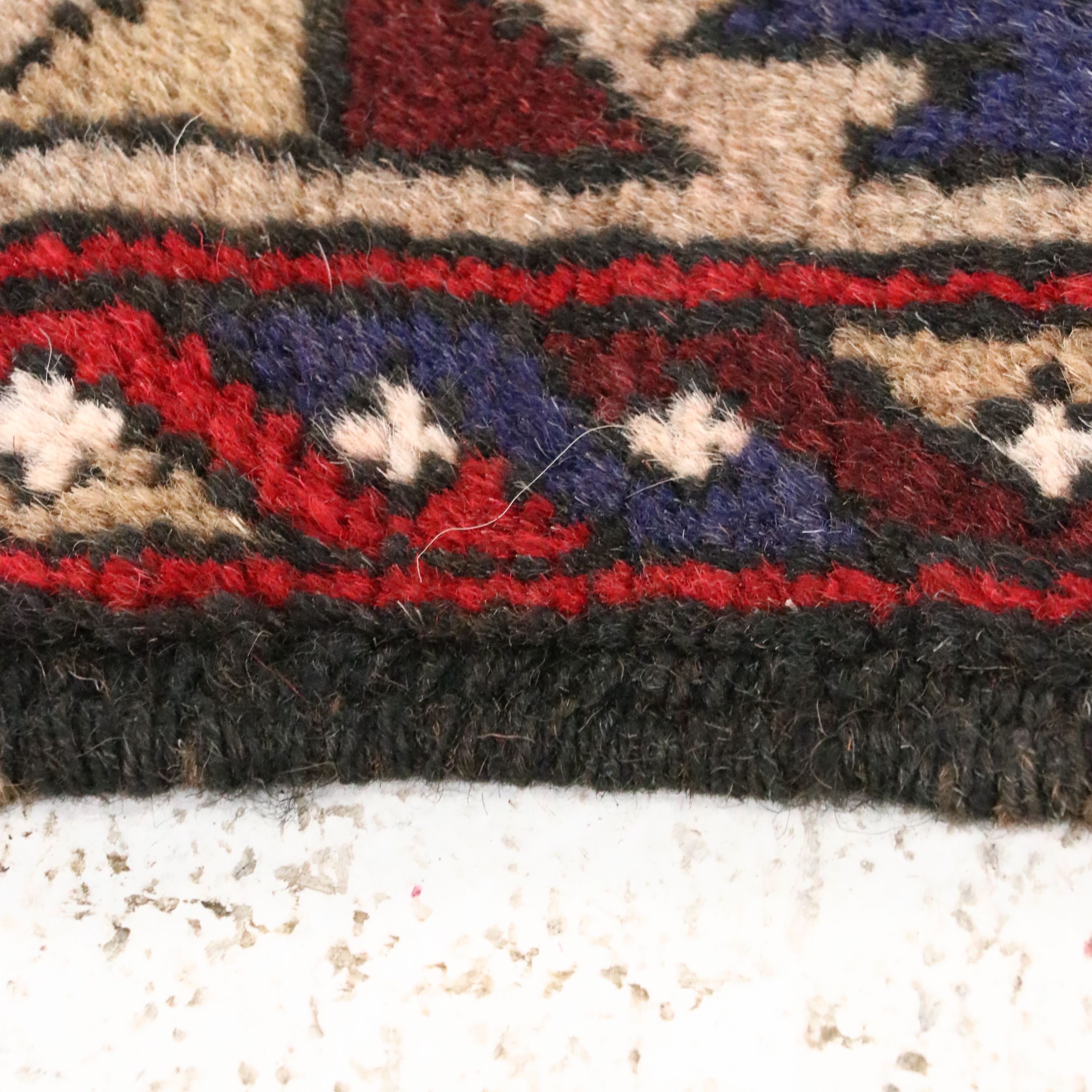 4'2 x 6'7 Hand-Knotted Afghan Pictorial Area Rug