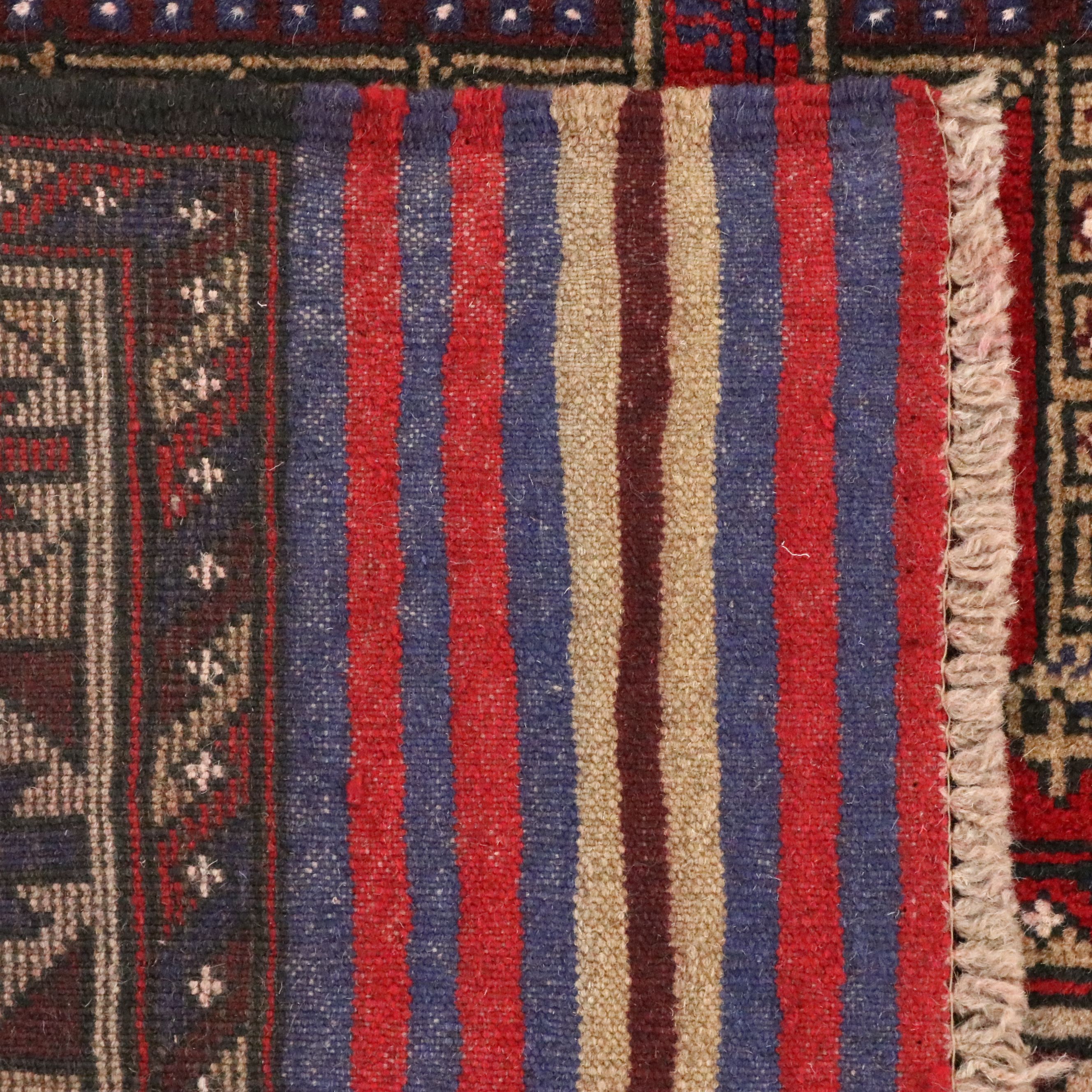 4'2 x 6'7 Hand-Knotted Afghan Pictorial Area Rug