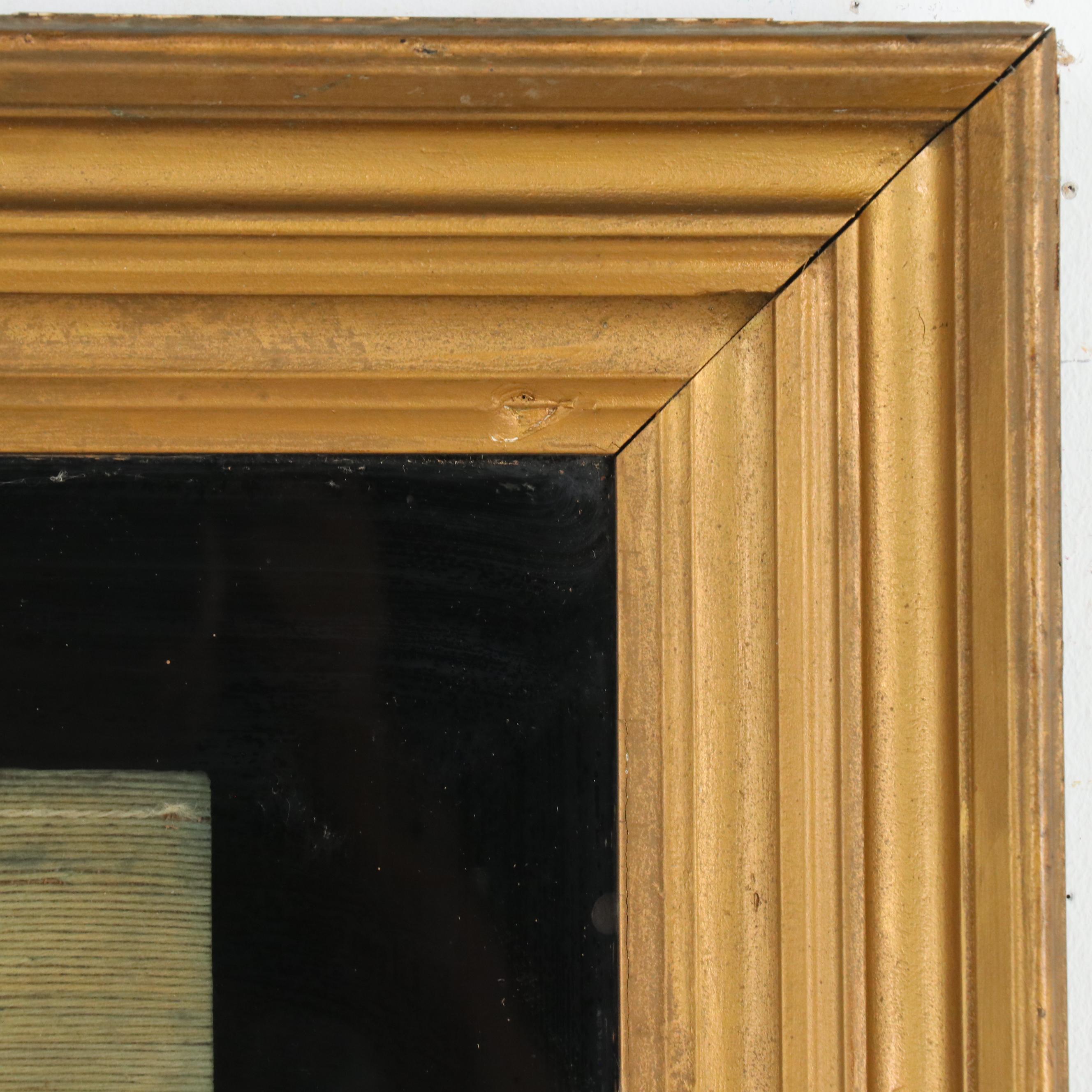 Victorian Needlework Tapestry of Jesus as Shepherd