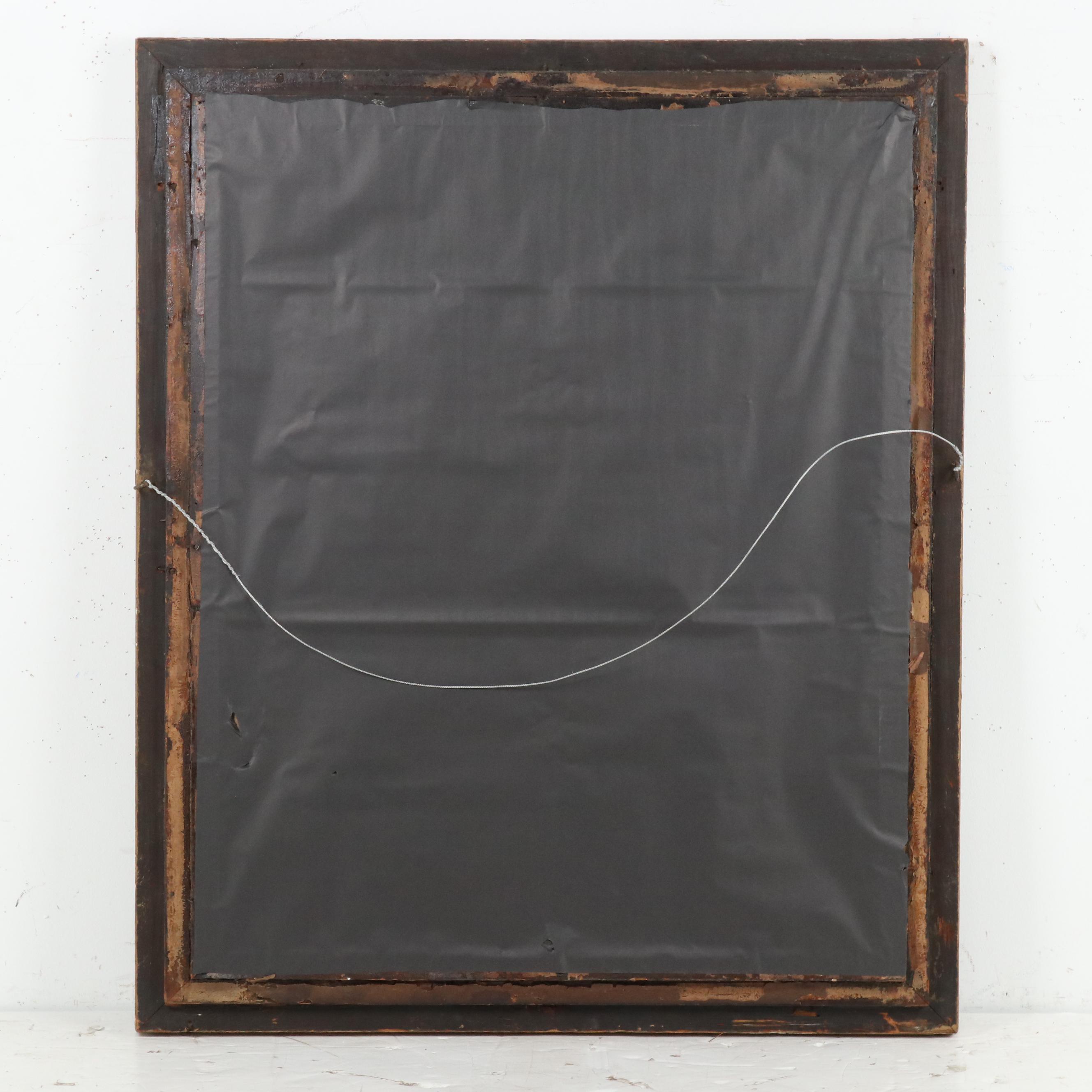 Victorian Needlework Tapestry of Jesus as Shepherd