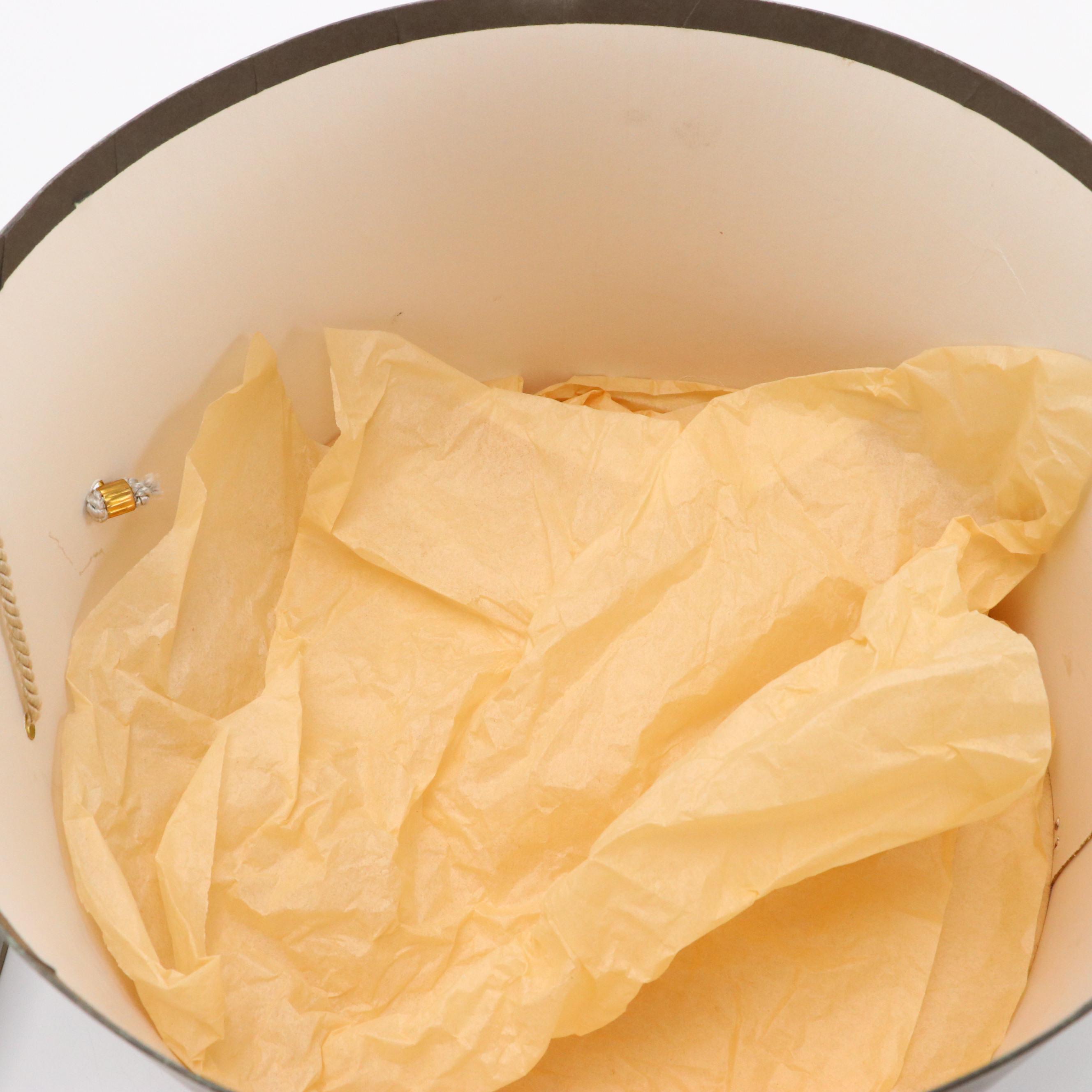 Frank Olive White Helmet Cloche and Betmar Purple Fedora with Hat Box