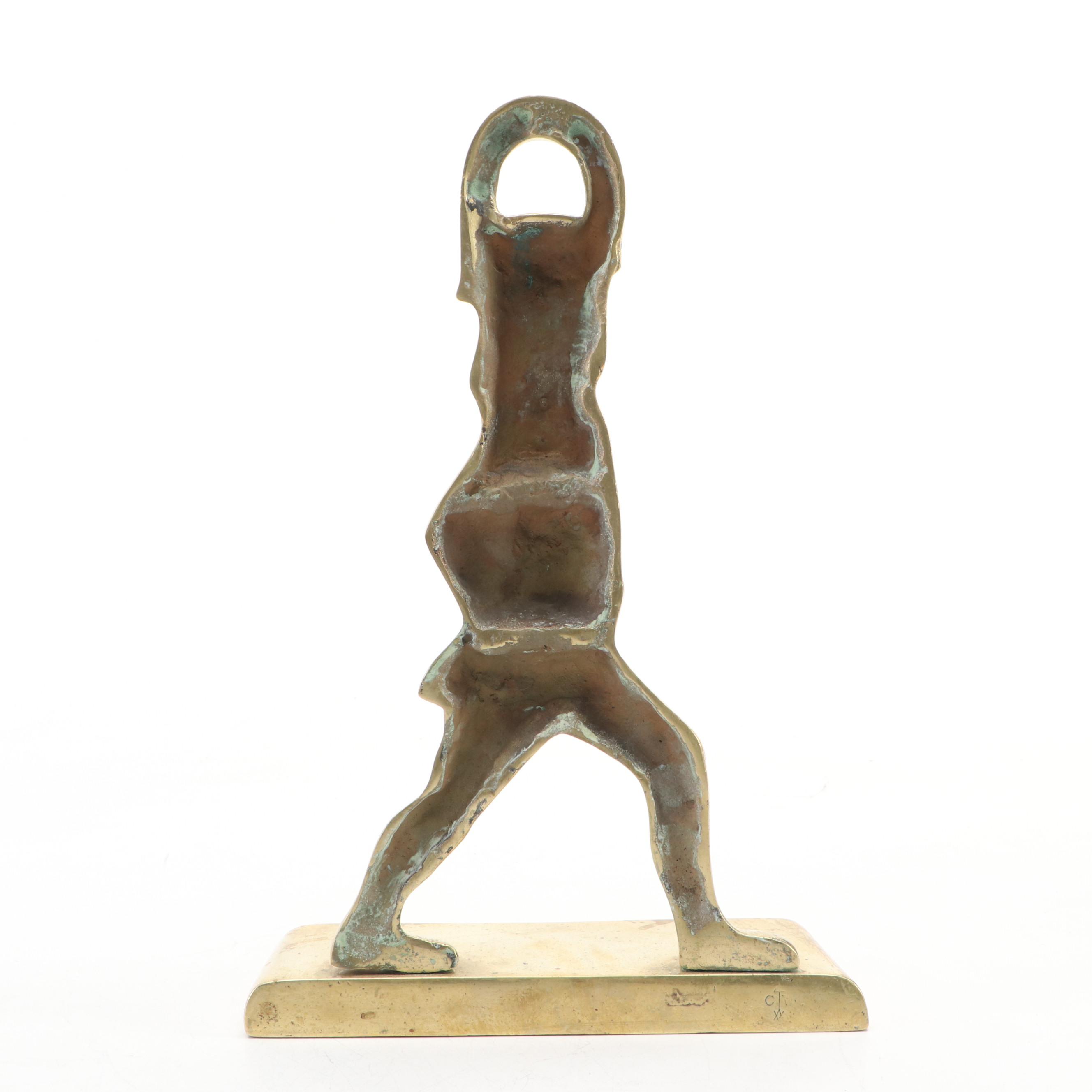 Brass Hessian Soldier Doorstop, Mid to Late 20th Century