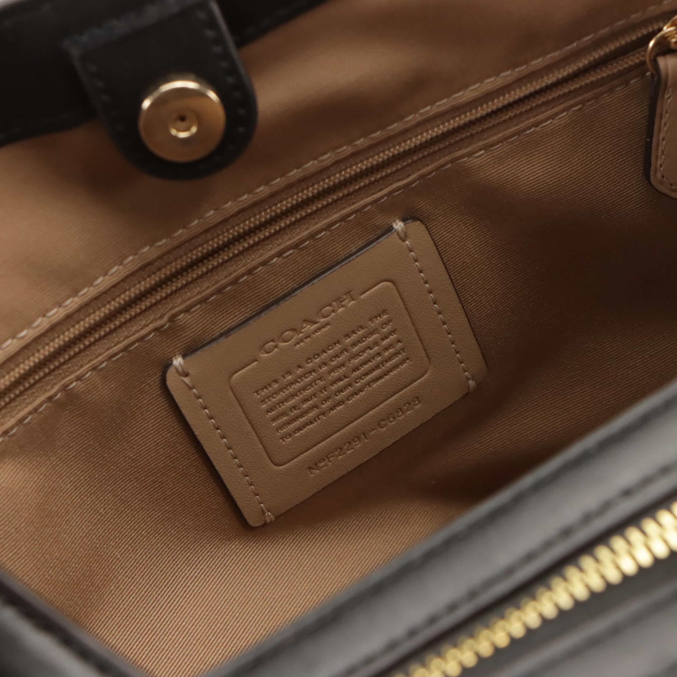 Coach Black Leather 'Phoebe' Satchel Bag and Color-Blocked Leather 'Kristy' Bag