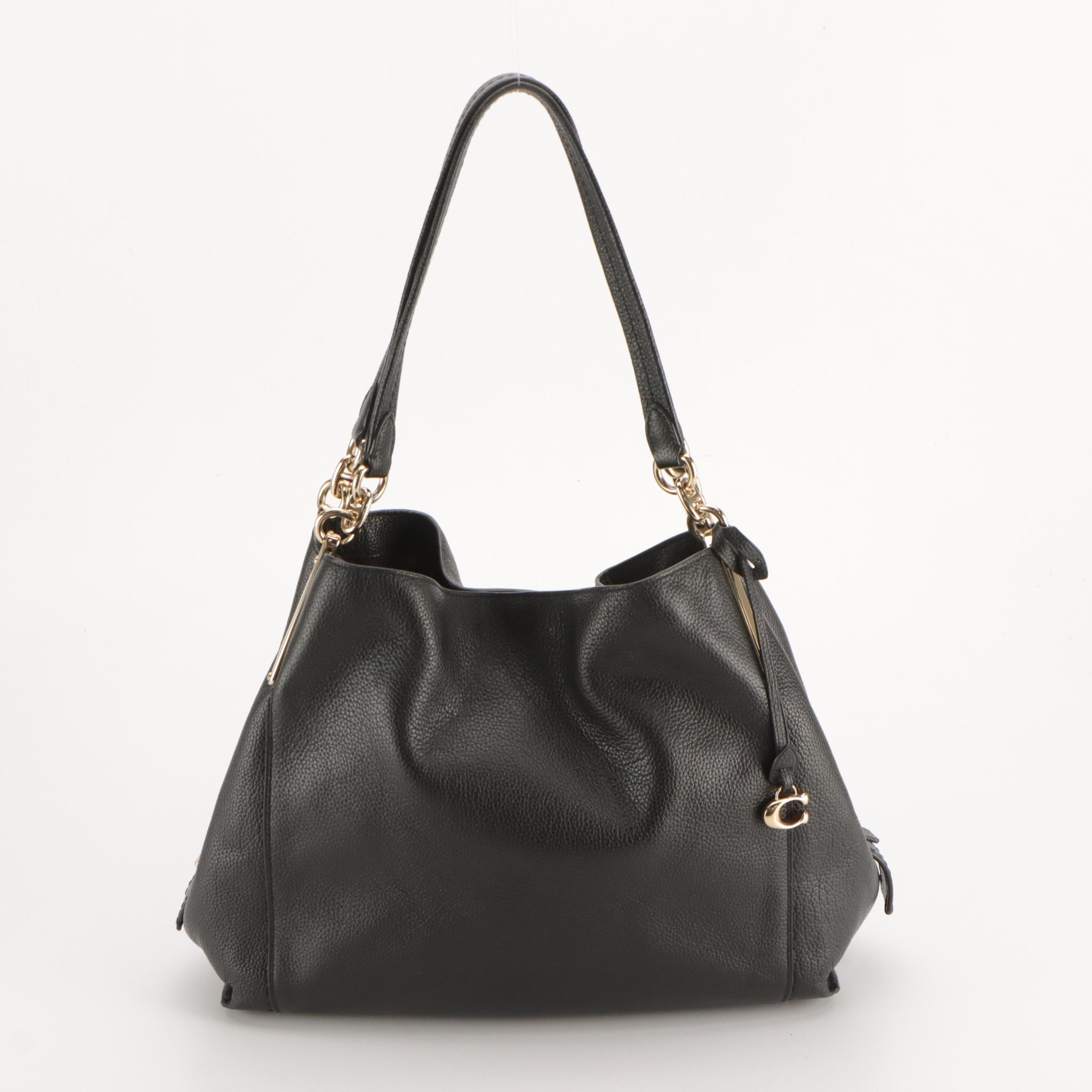 Coach Black Leather 'Phoebe' Satchel Bag and Color-Blocked Leather 'Kristy' Bag