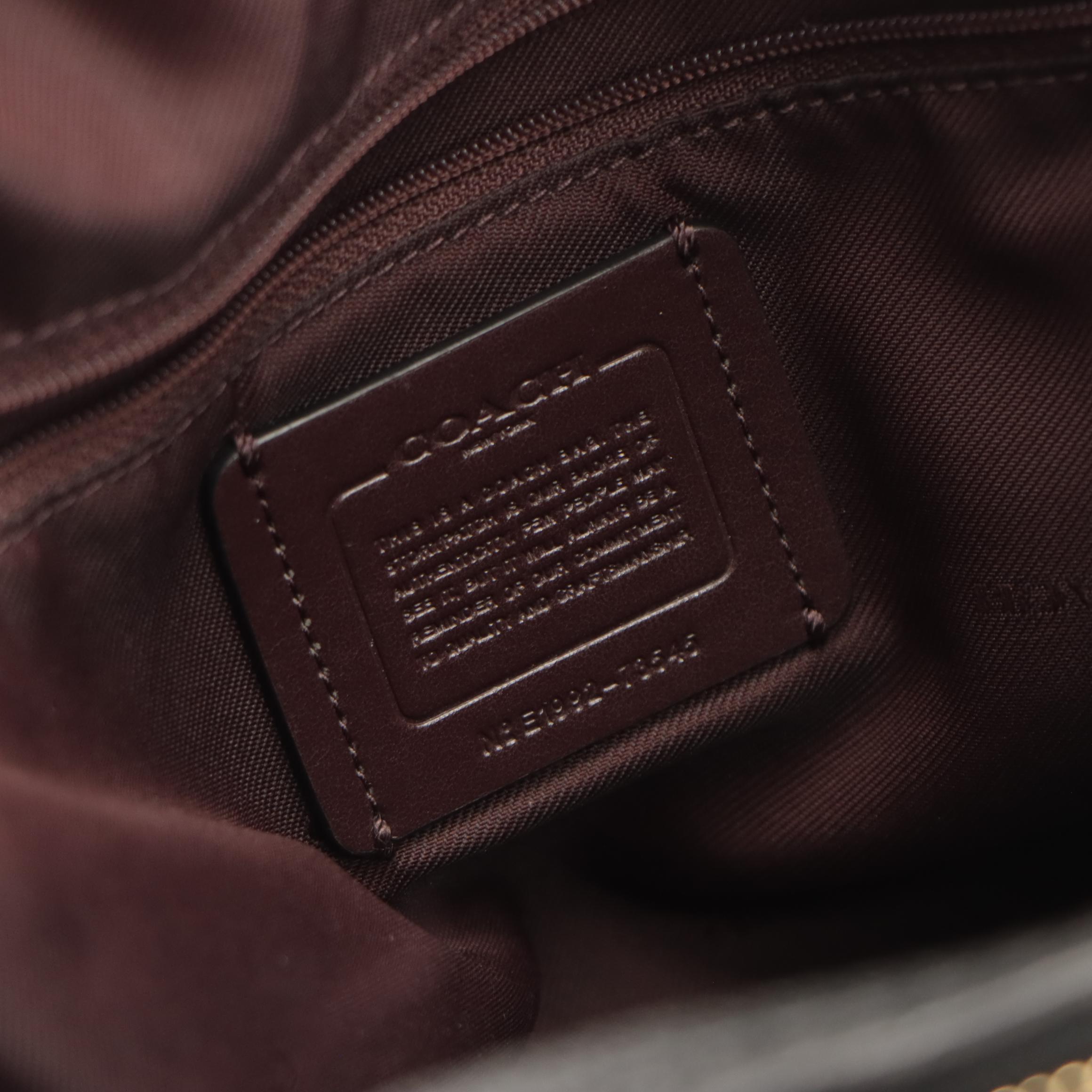 Coach Black Leather 'Phoebe' Satchel Bag and Color-Blocked Leather 'Kristy' Bag