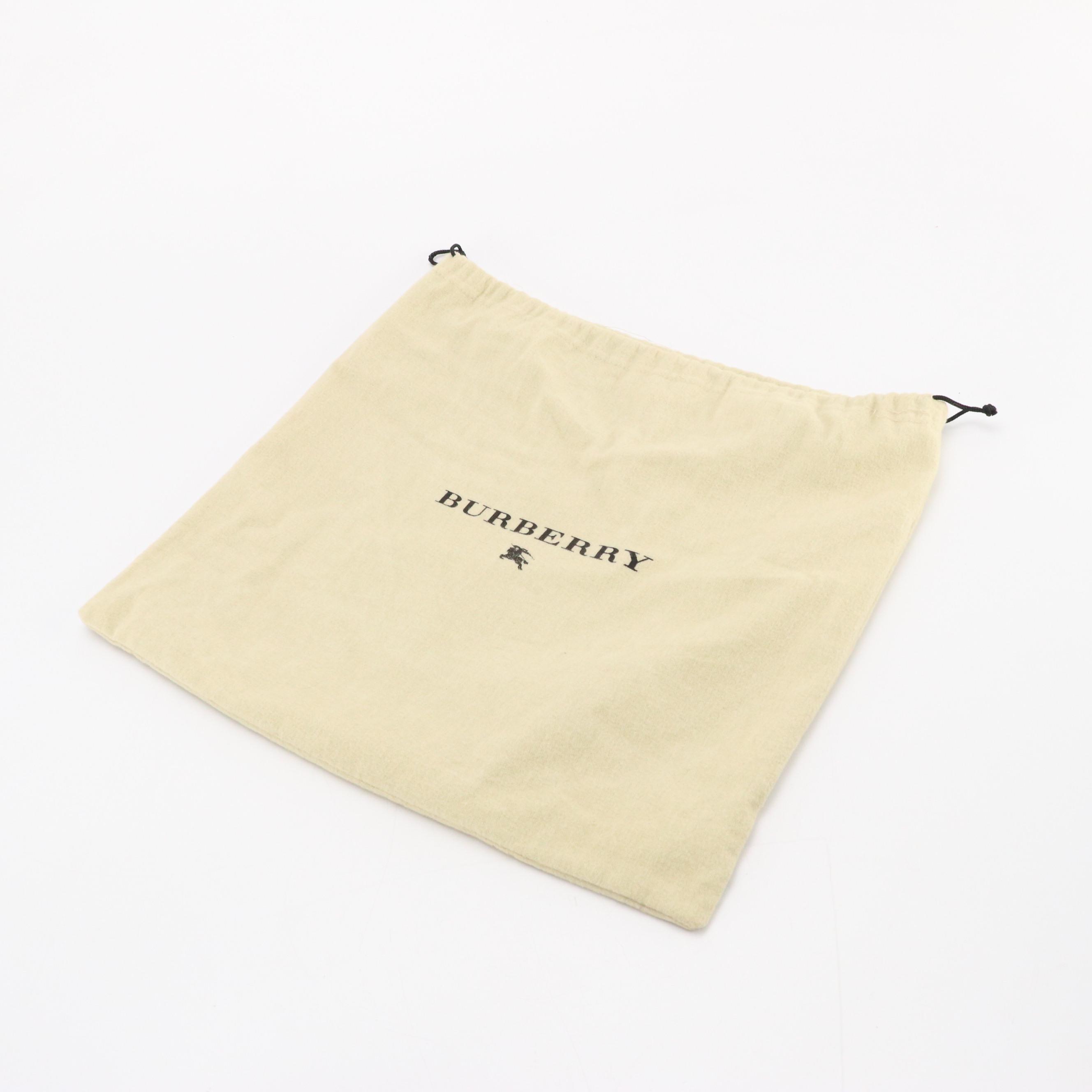 Burberry Brown Grain Leather Top Handle Bag