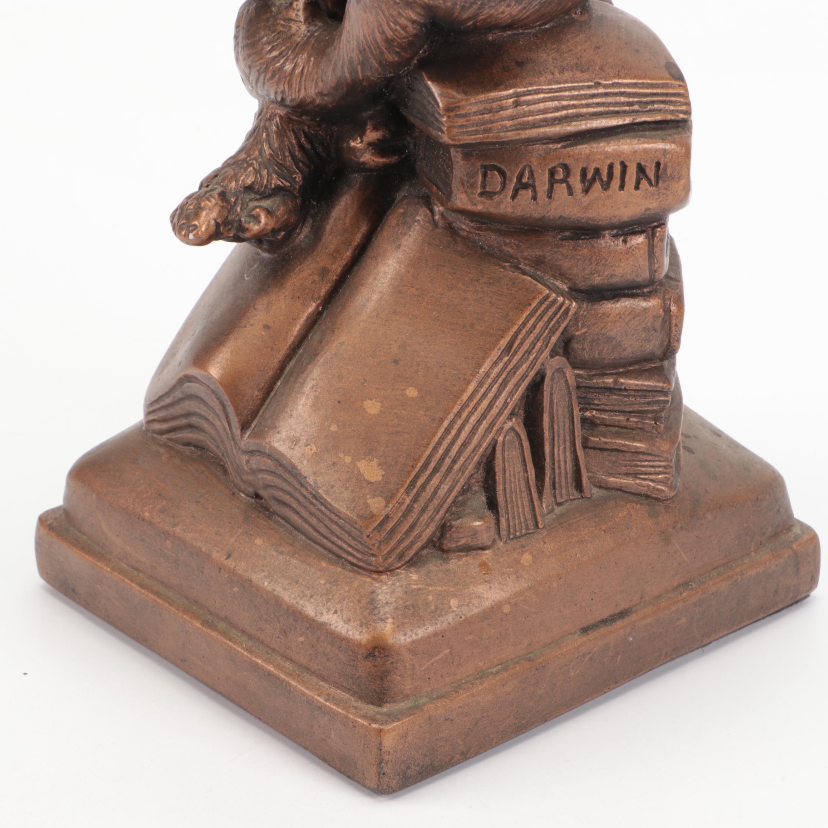 Austin Productions "Darwin Ape" Chalkware Figurine, Mid-20th Century