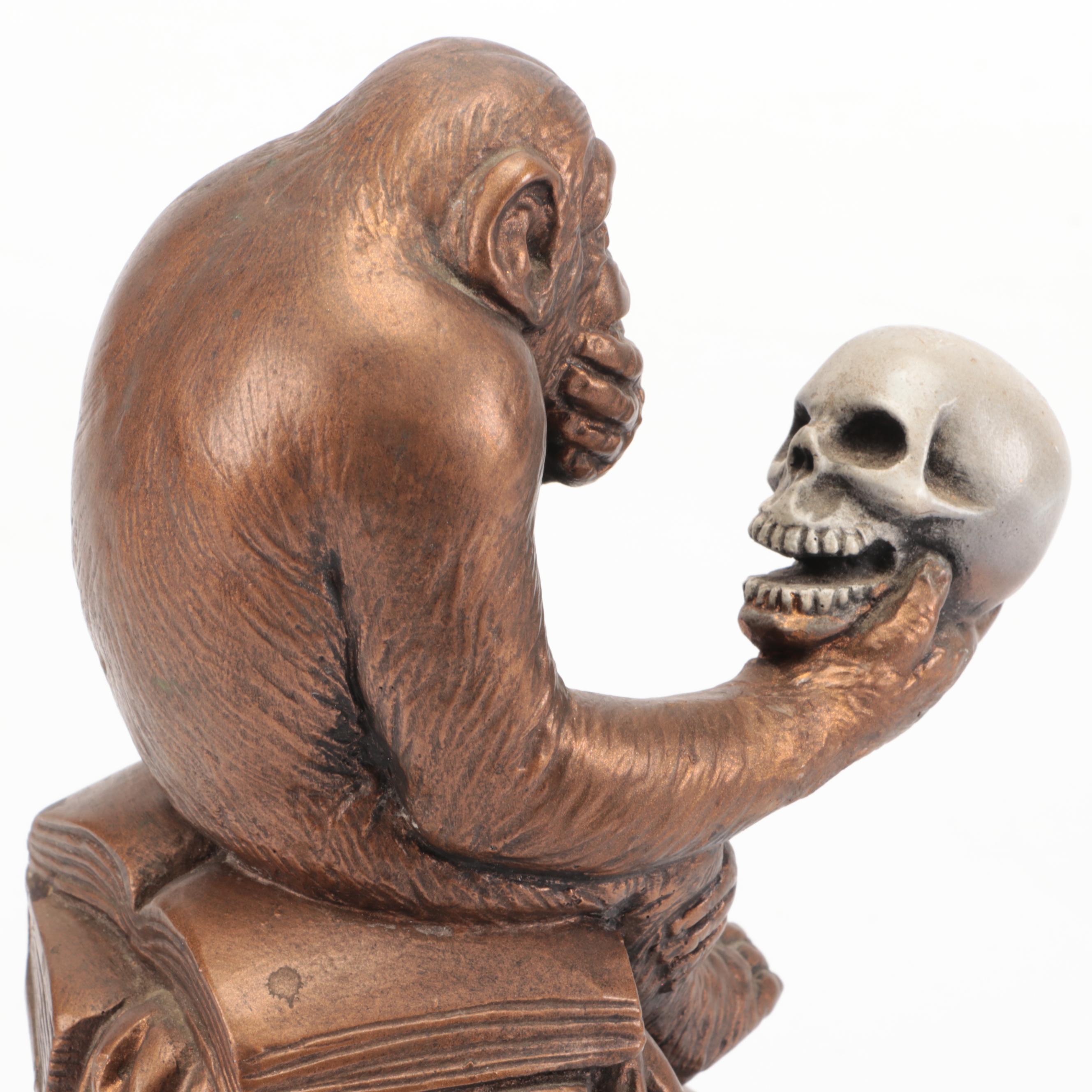 Austin Productions "Darwin Ape" Chalkware Figurine, Mid-20th Century