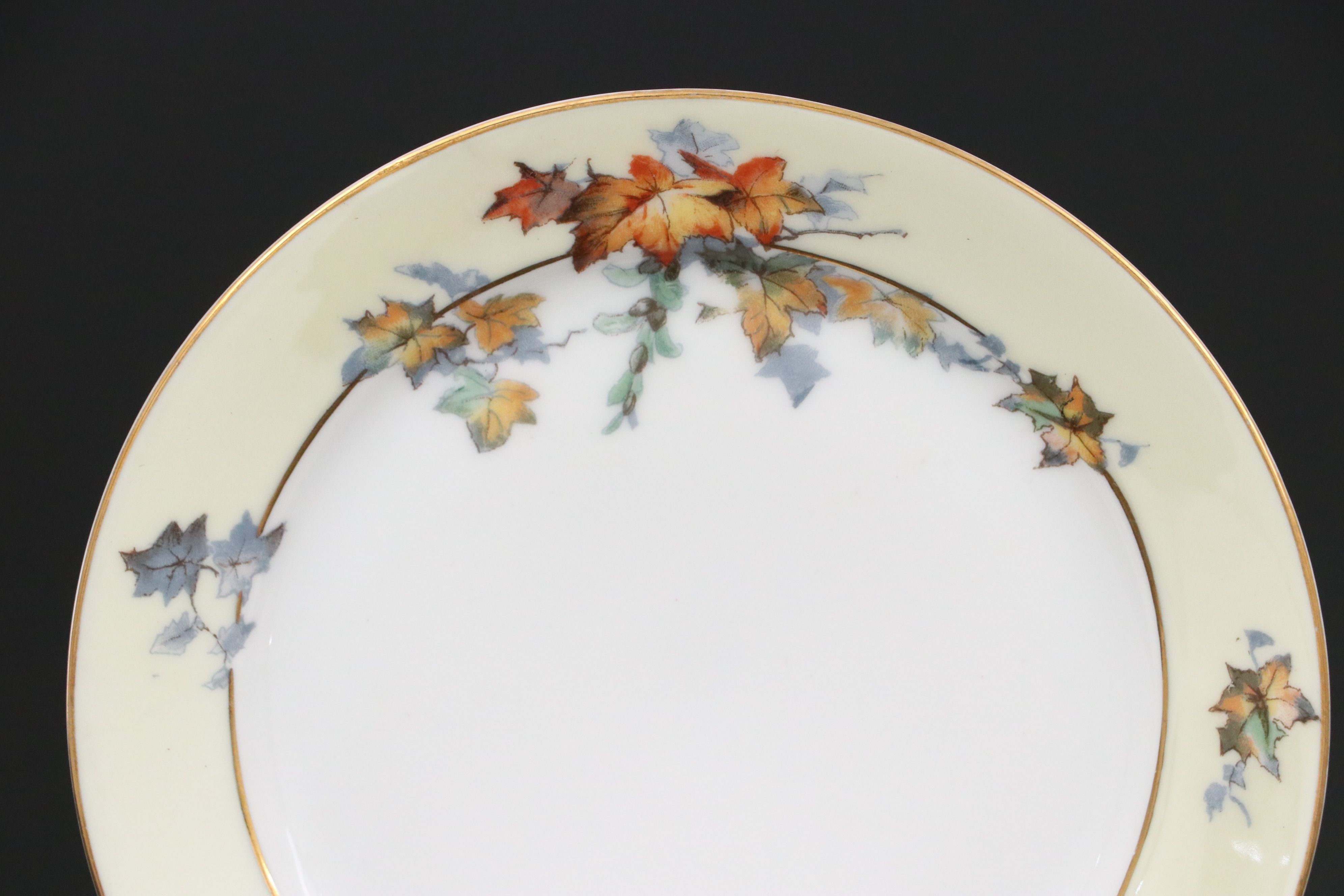 Epiag "Silver Maple" Porcelain Plates and Serving Pieces, Early to Mid-20th C.