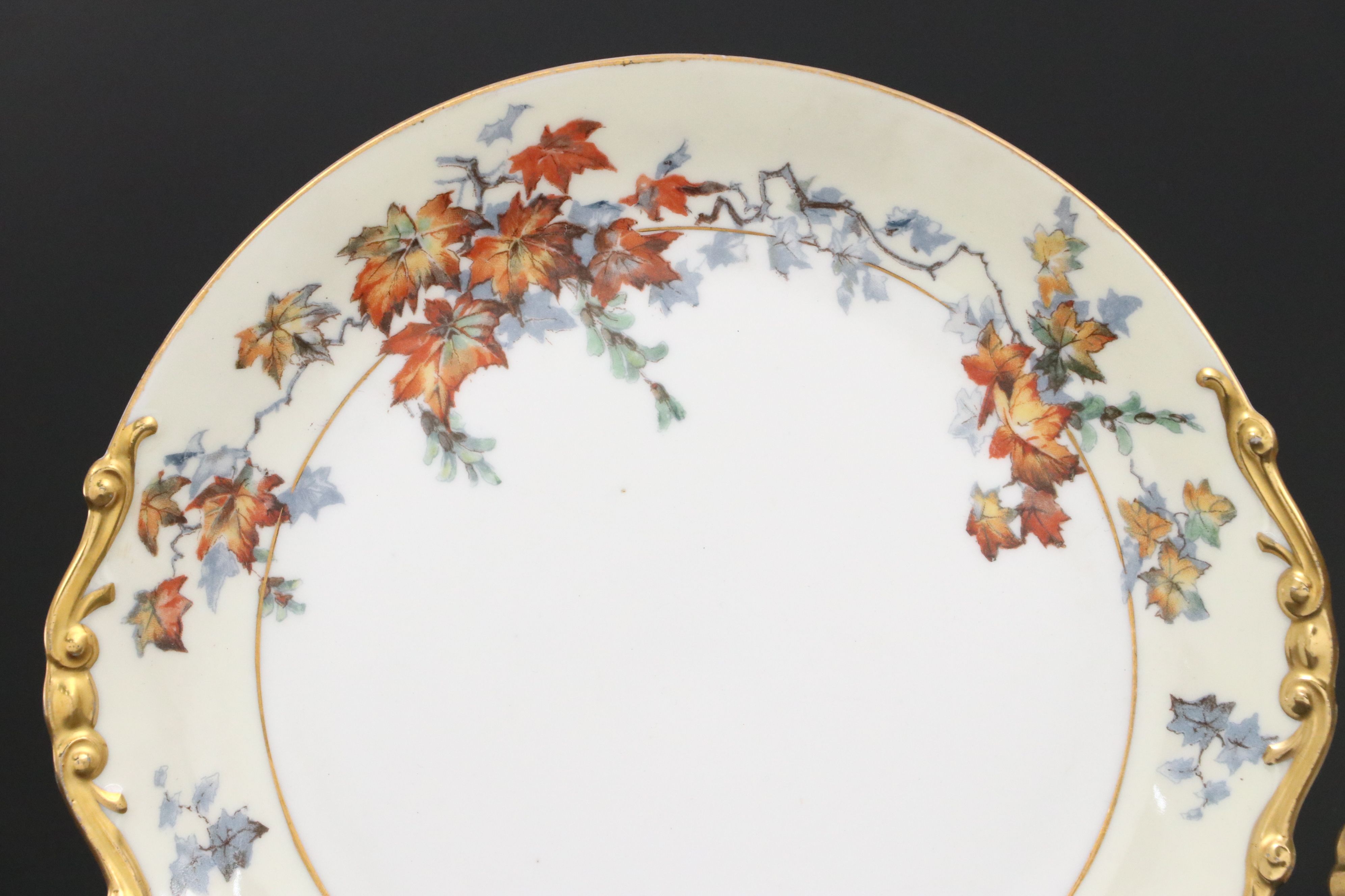Epiag "Silver Maple" Porcelain Plates and Serving Pieces, Early to Mid-20th C.