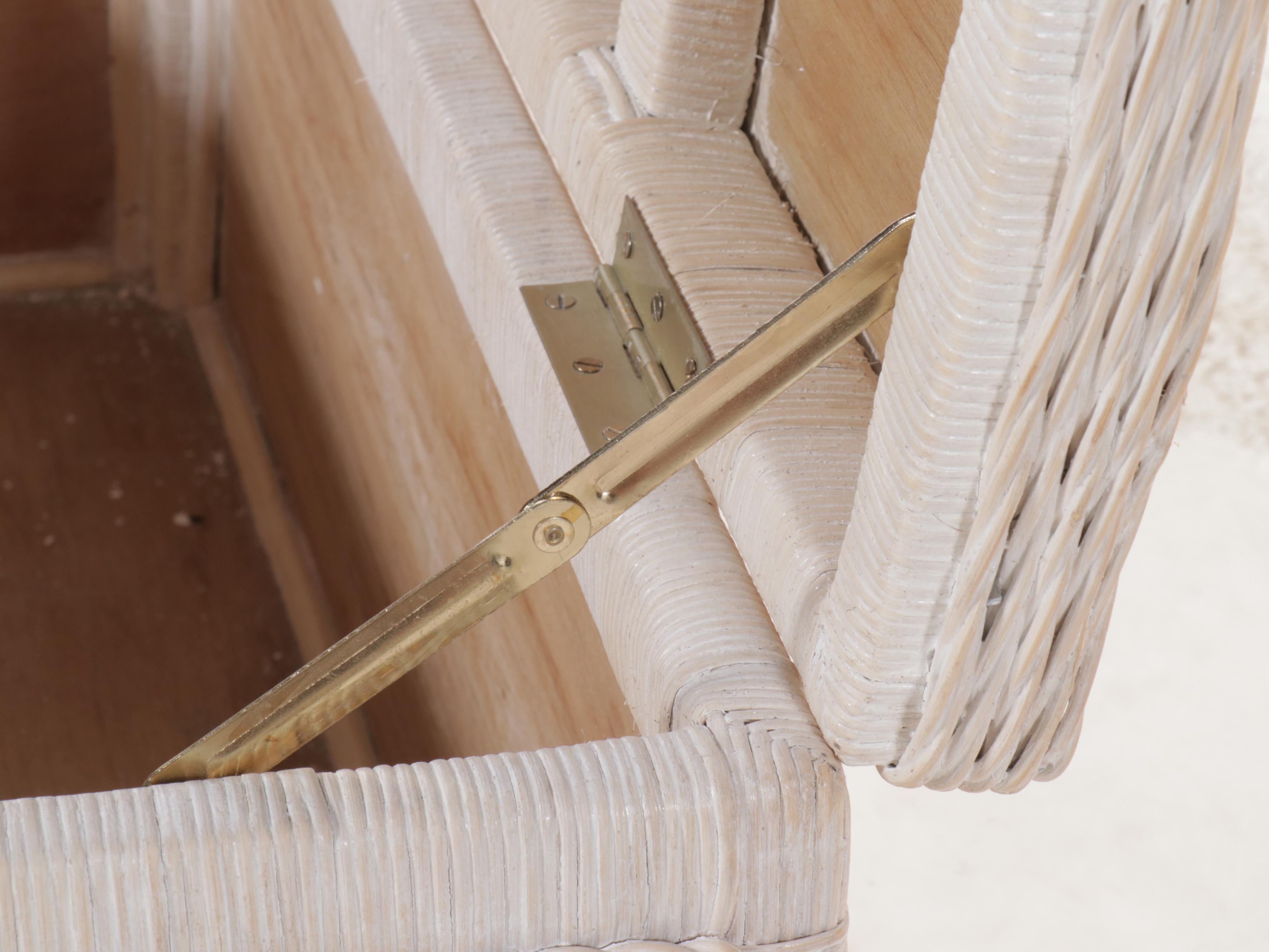 Pier 1 "Jamaica Collection" White Wicker Storage Bench