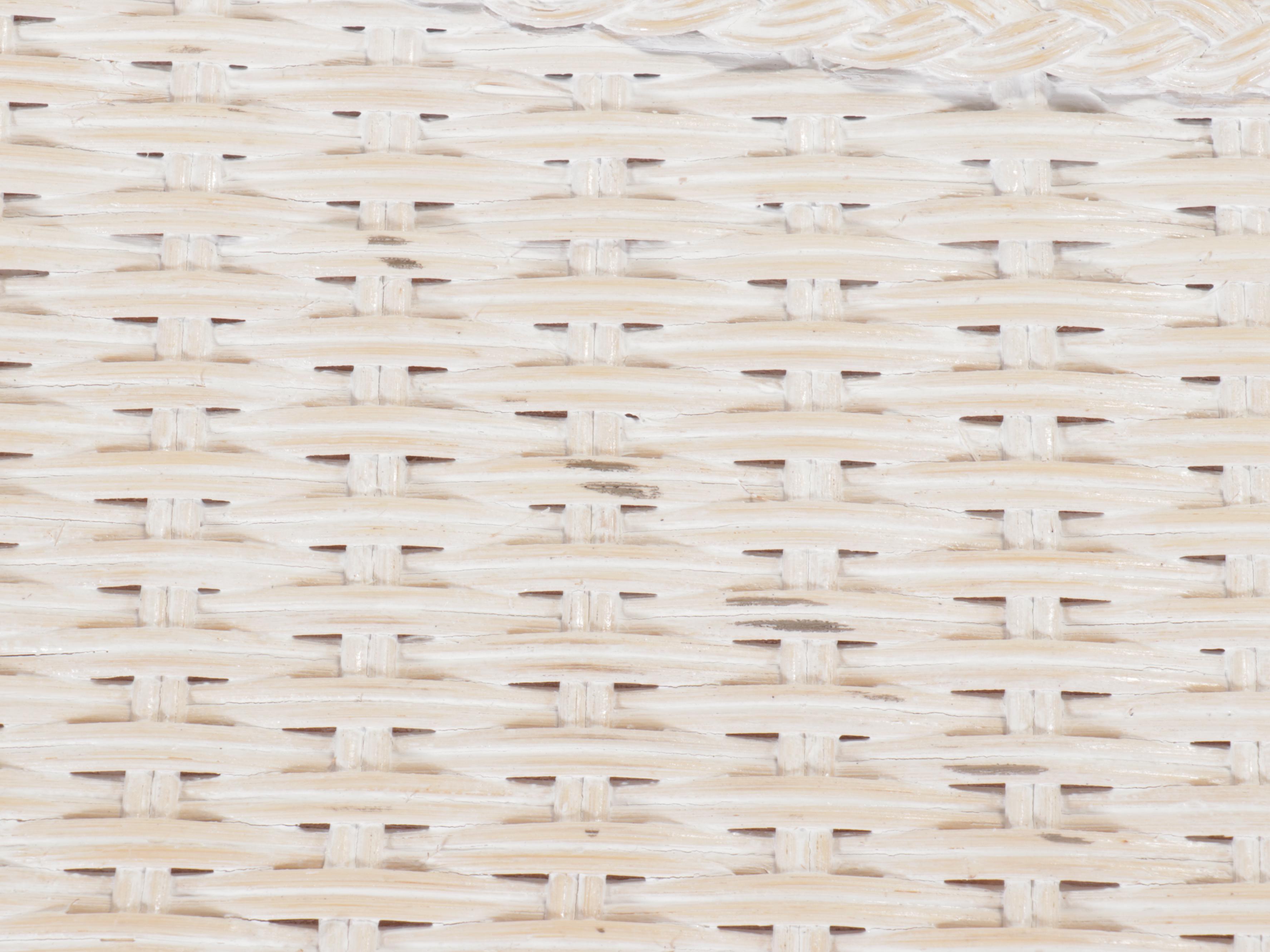 Pier 1 "Jamaica Collection" White Wicker Storage Bench