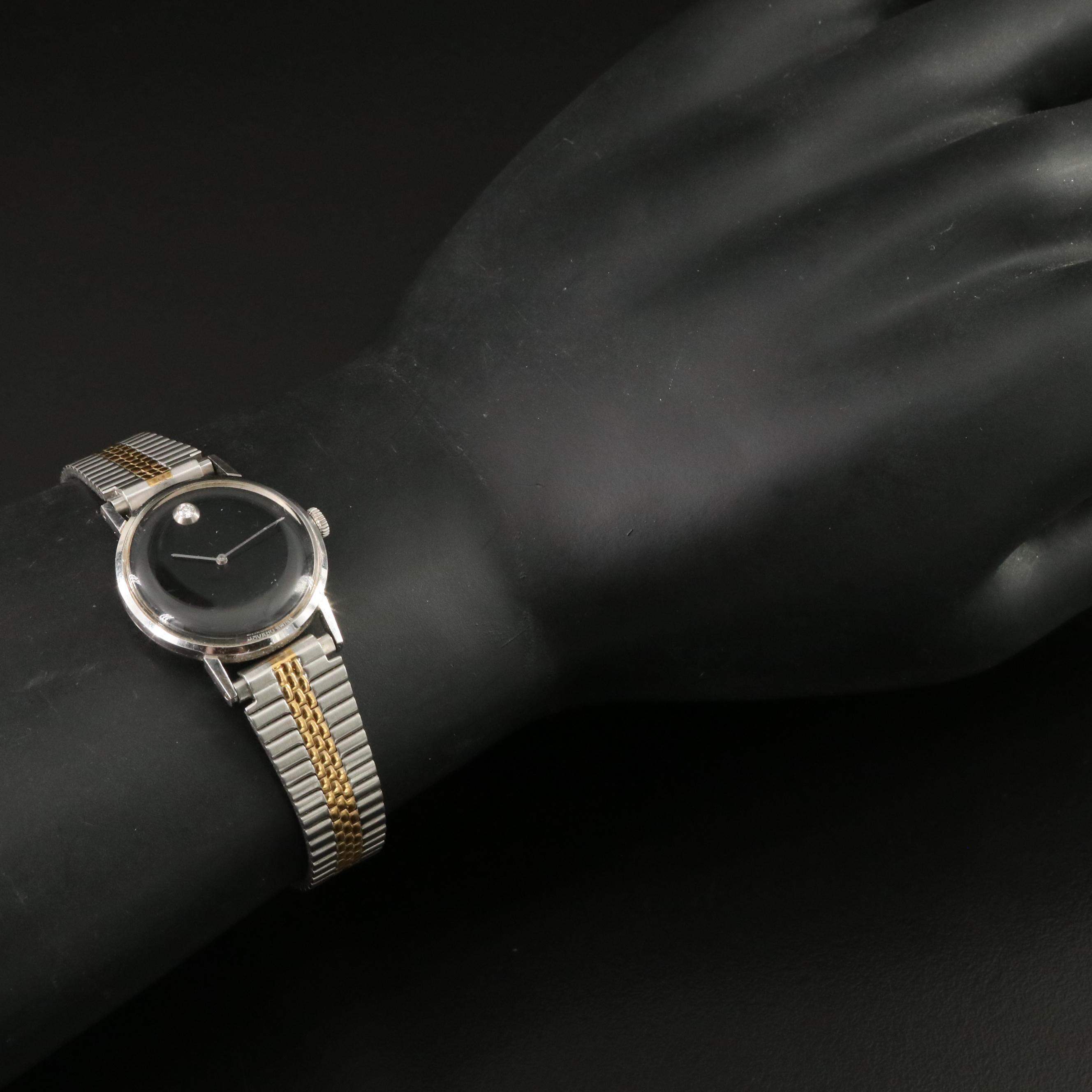 Movado Museum 14K Gold & Diamond Watch