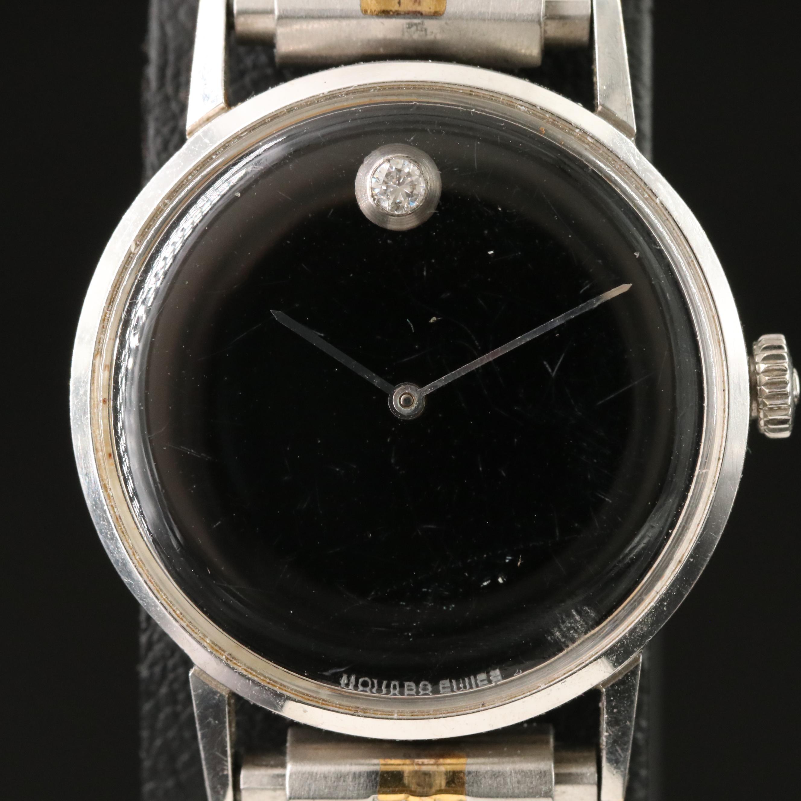 Movado Museum 14K Gold & Diamond Watch