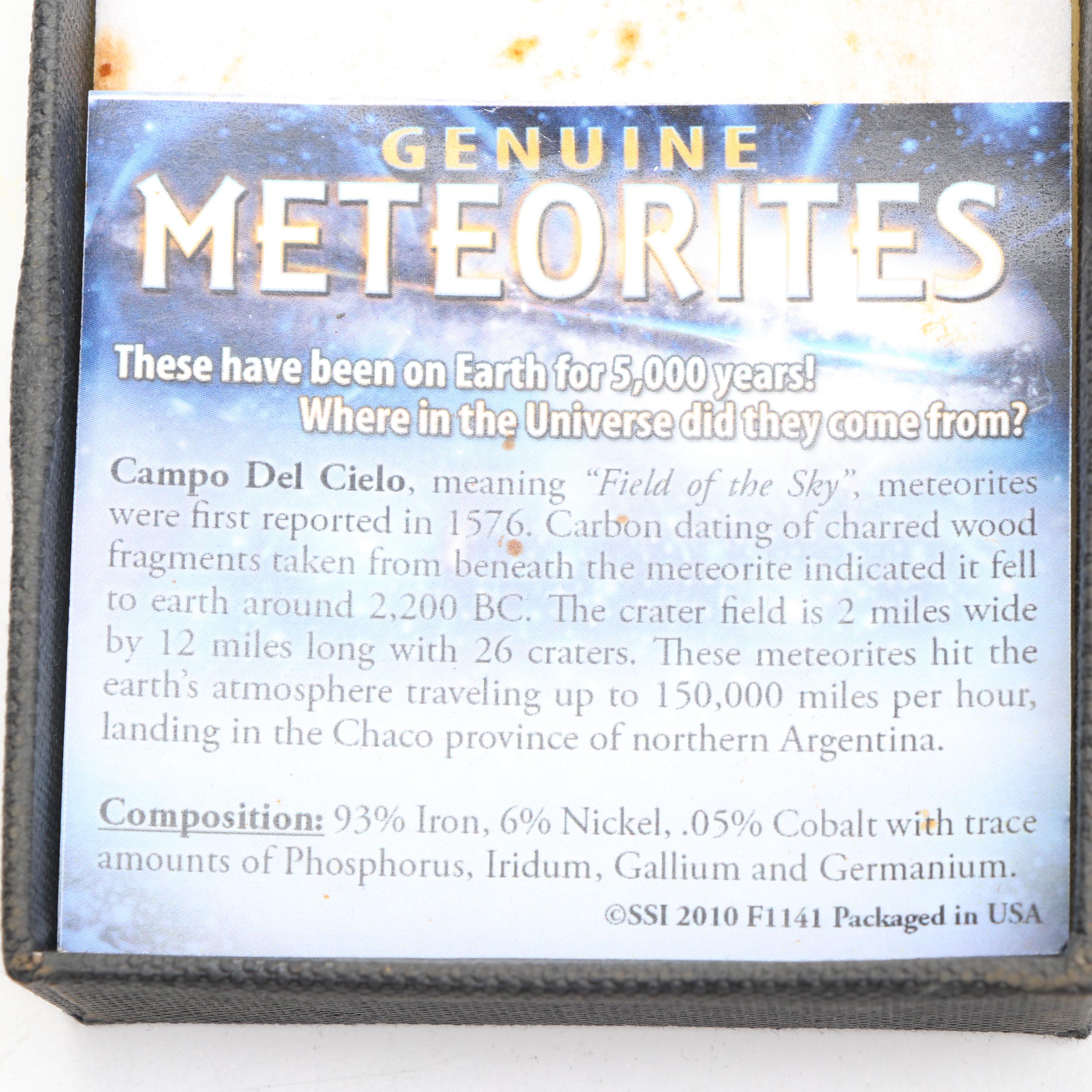 Campo Del Cielo and Moroccan Meteorite Fragments