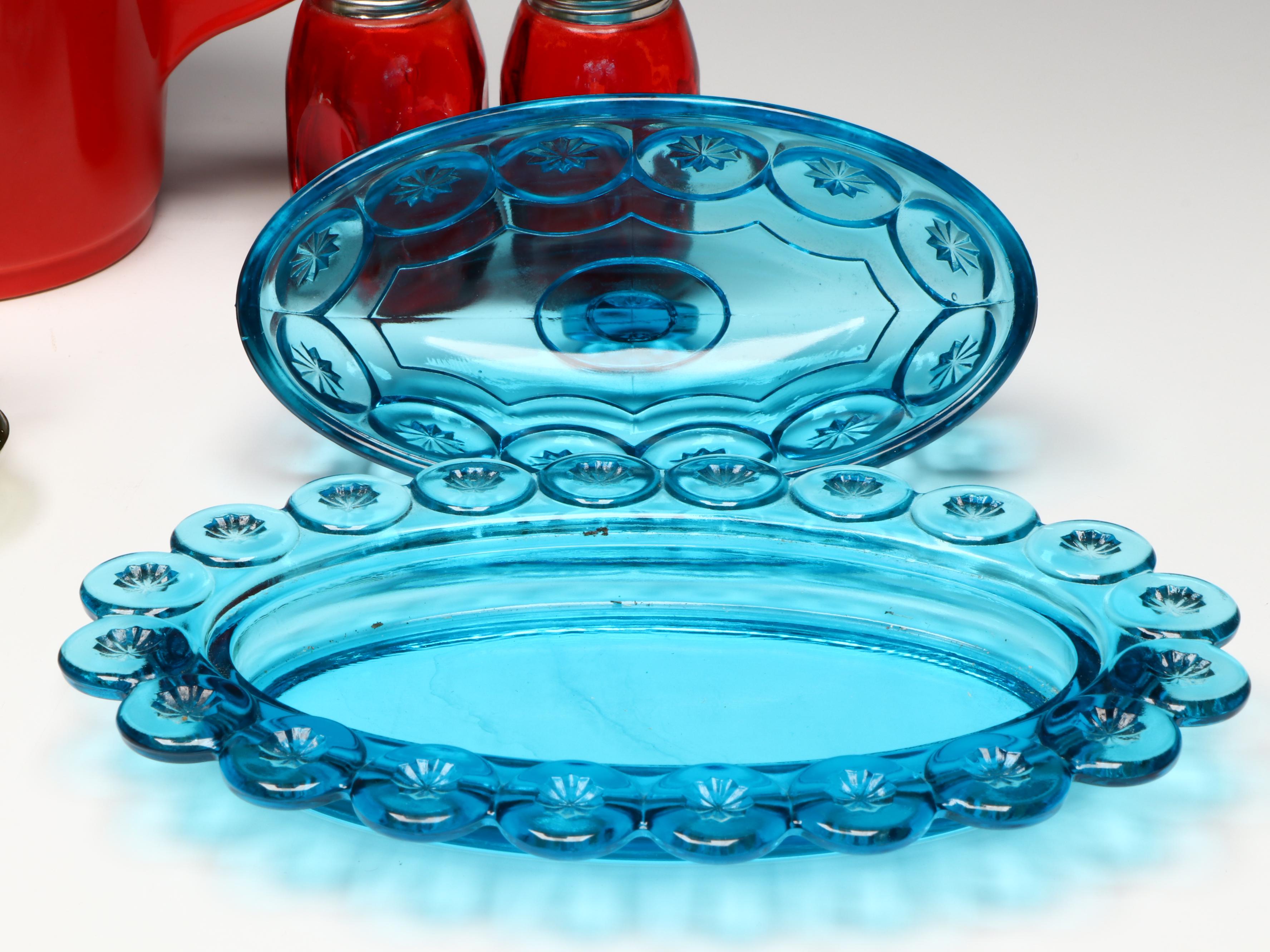 MCM Ceramic Pitcher and Pepper Shaker with Other Table Accessories