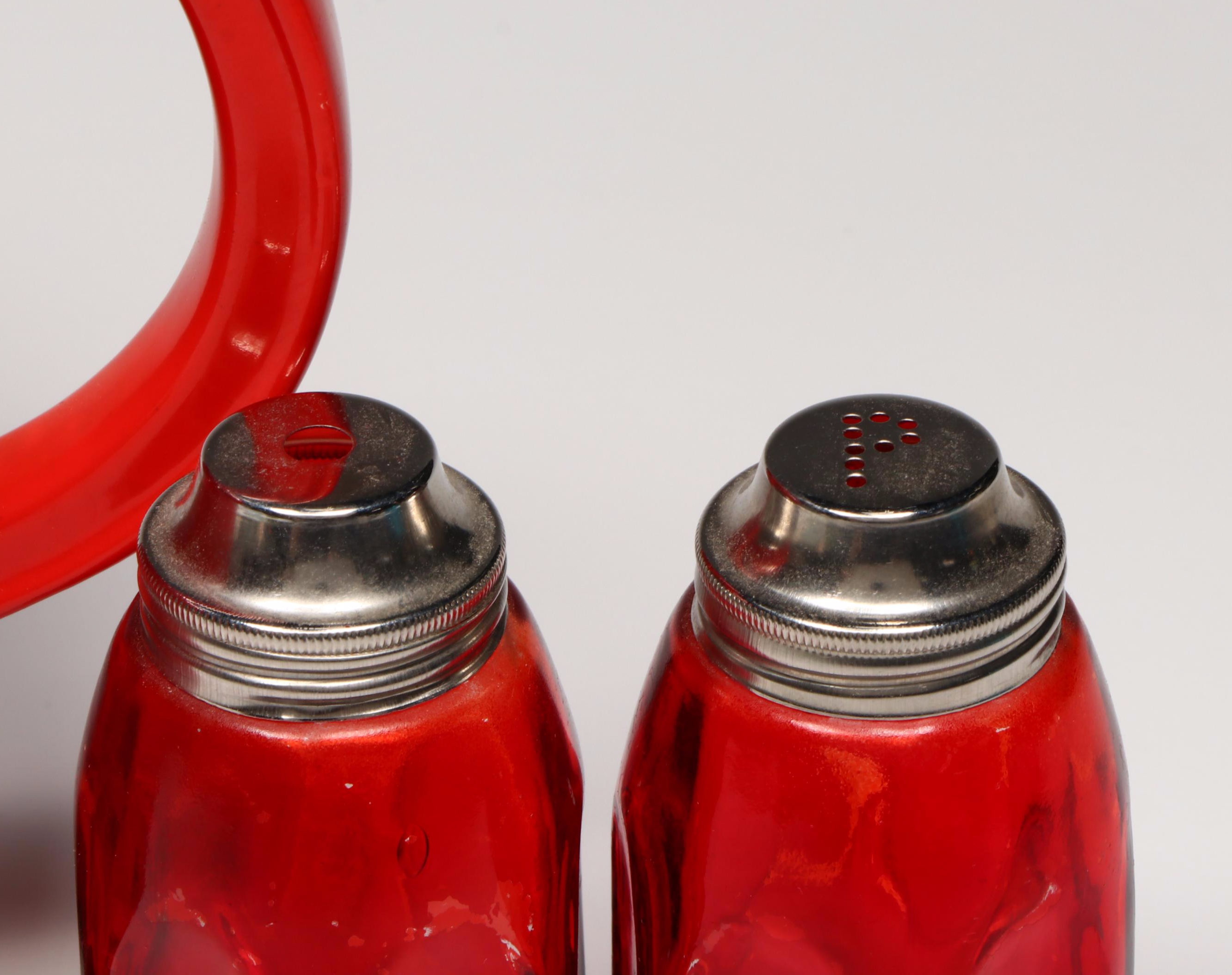 MCM Ceramic Pitcher and Pepper Shaker with Other Table Accessories