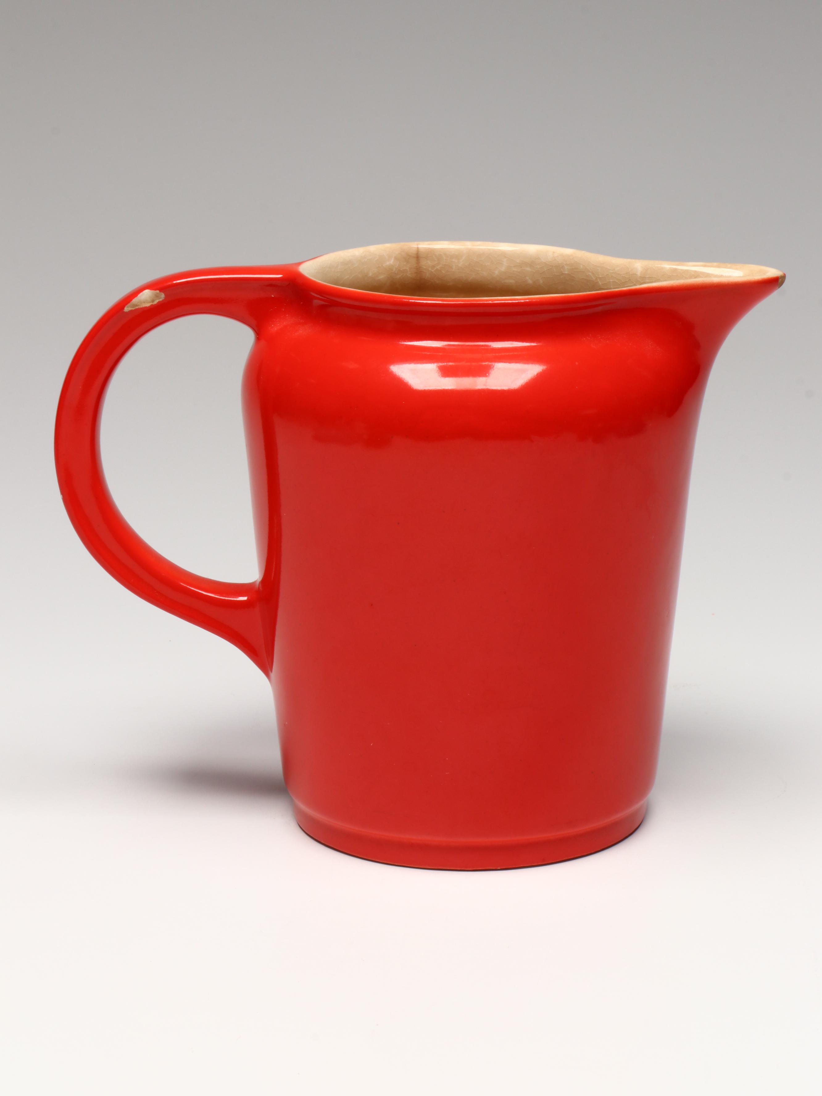 MCM Ceramic Pitcher and Pepper Shaker with Other Table Accessories