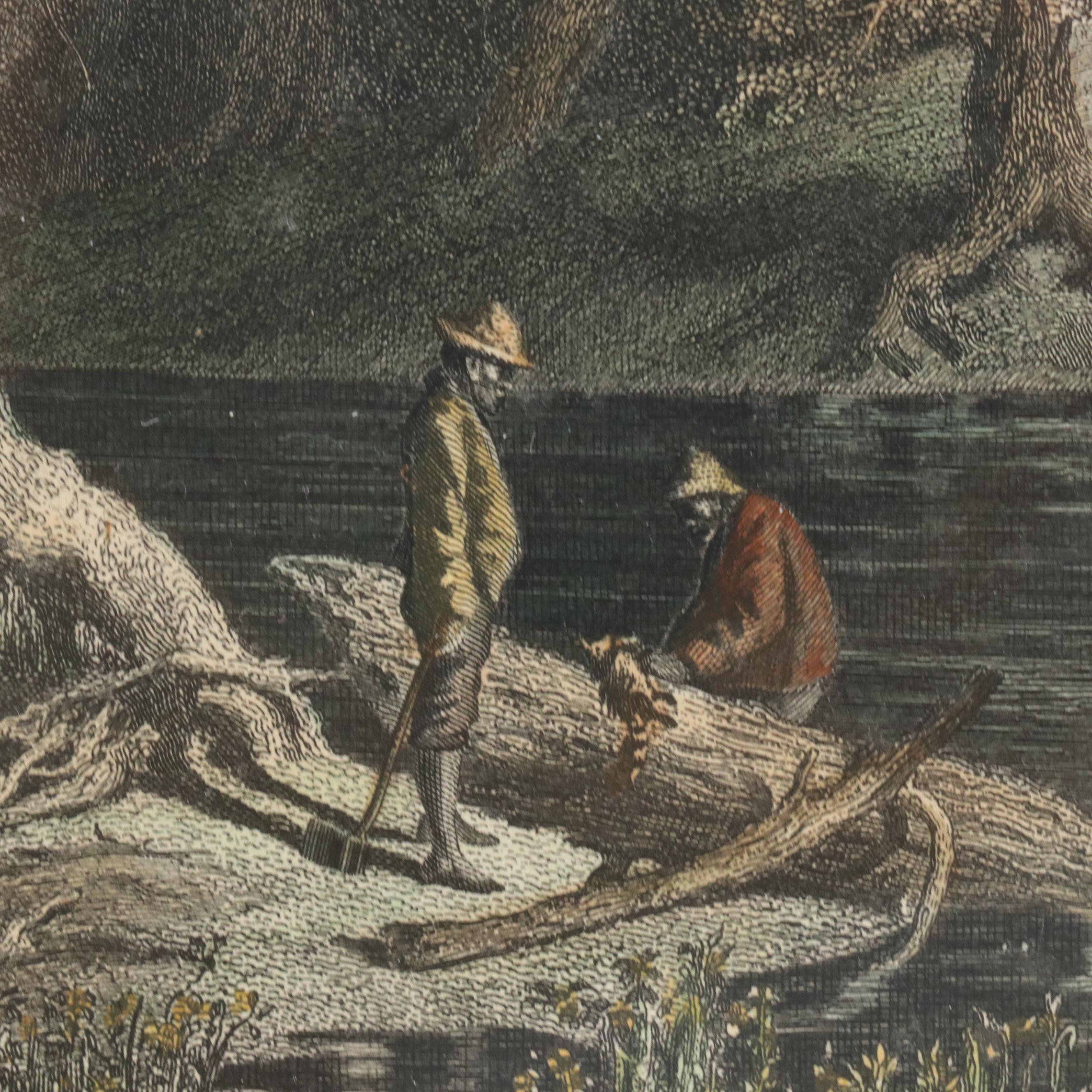 Hand-Colored Engraving After W.L. Sheppard "The Chickahominy," 1872