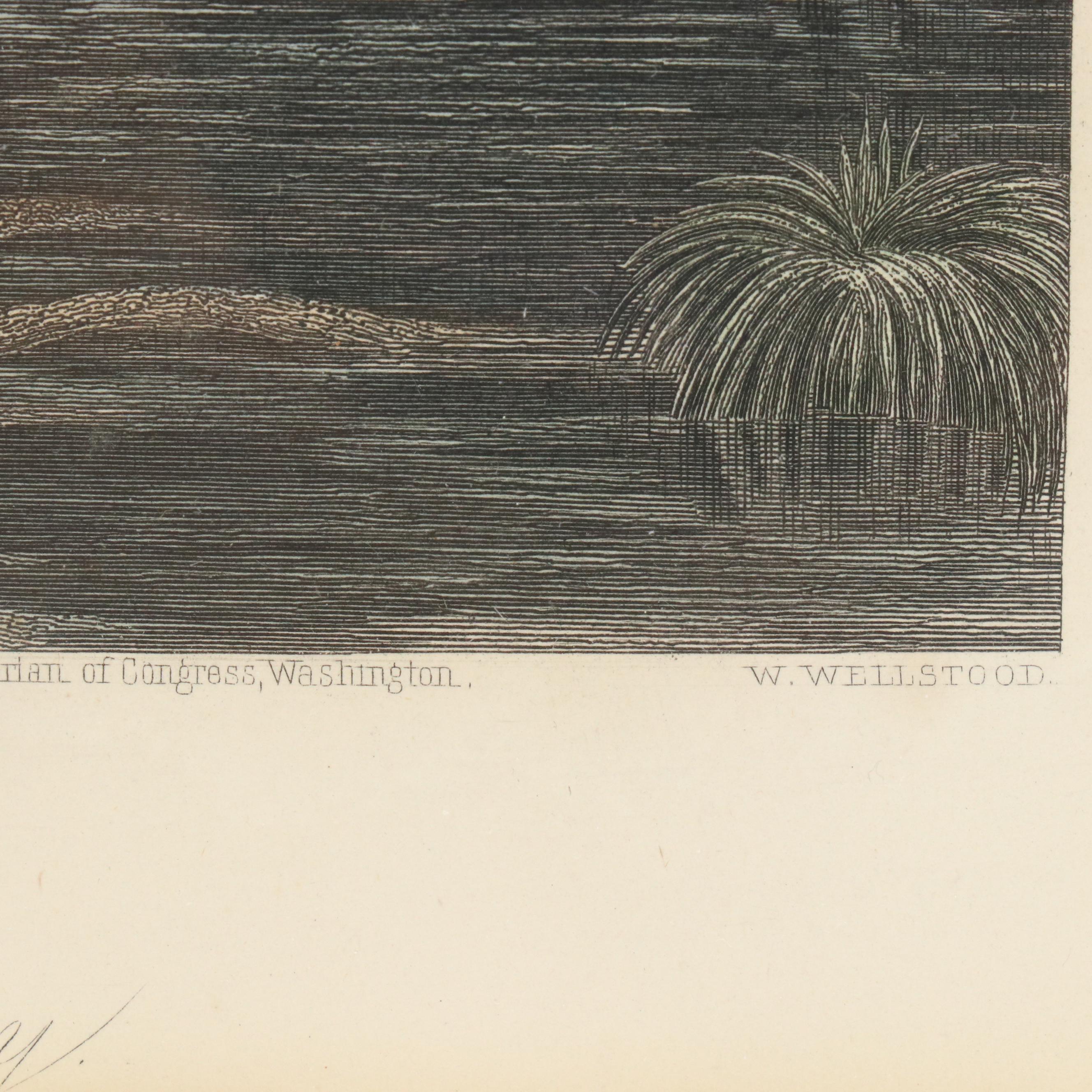 Hand-Colored Engraving After W.L. Sheppard "The Chickahominy," 1872
