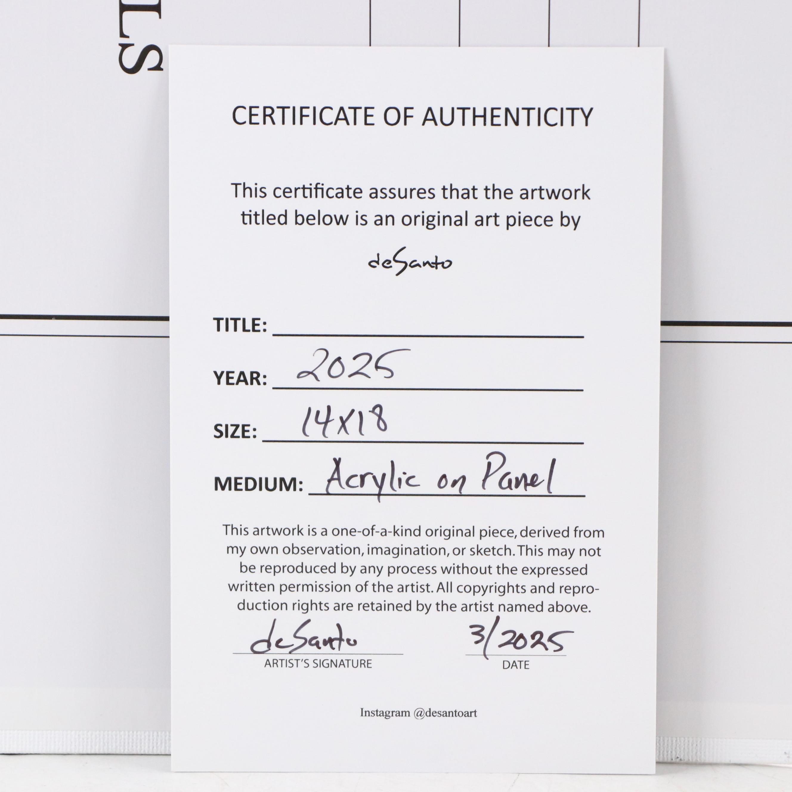 deSanto Stylized Figural Stylized Acrylic Painting, 2025