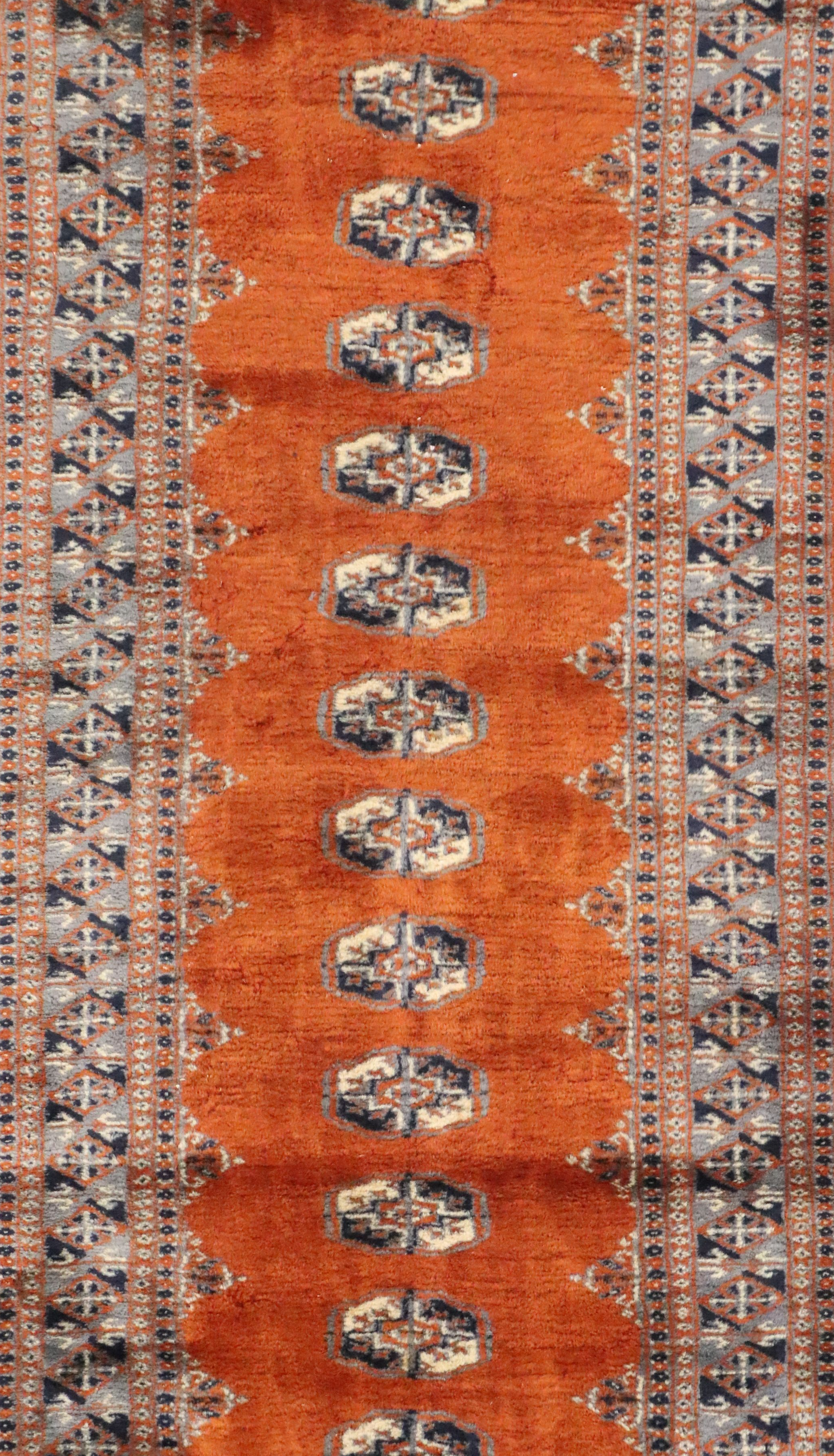 3' x 12'2 Hand-Knotted Pakistani Bokhara Carpet Runner