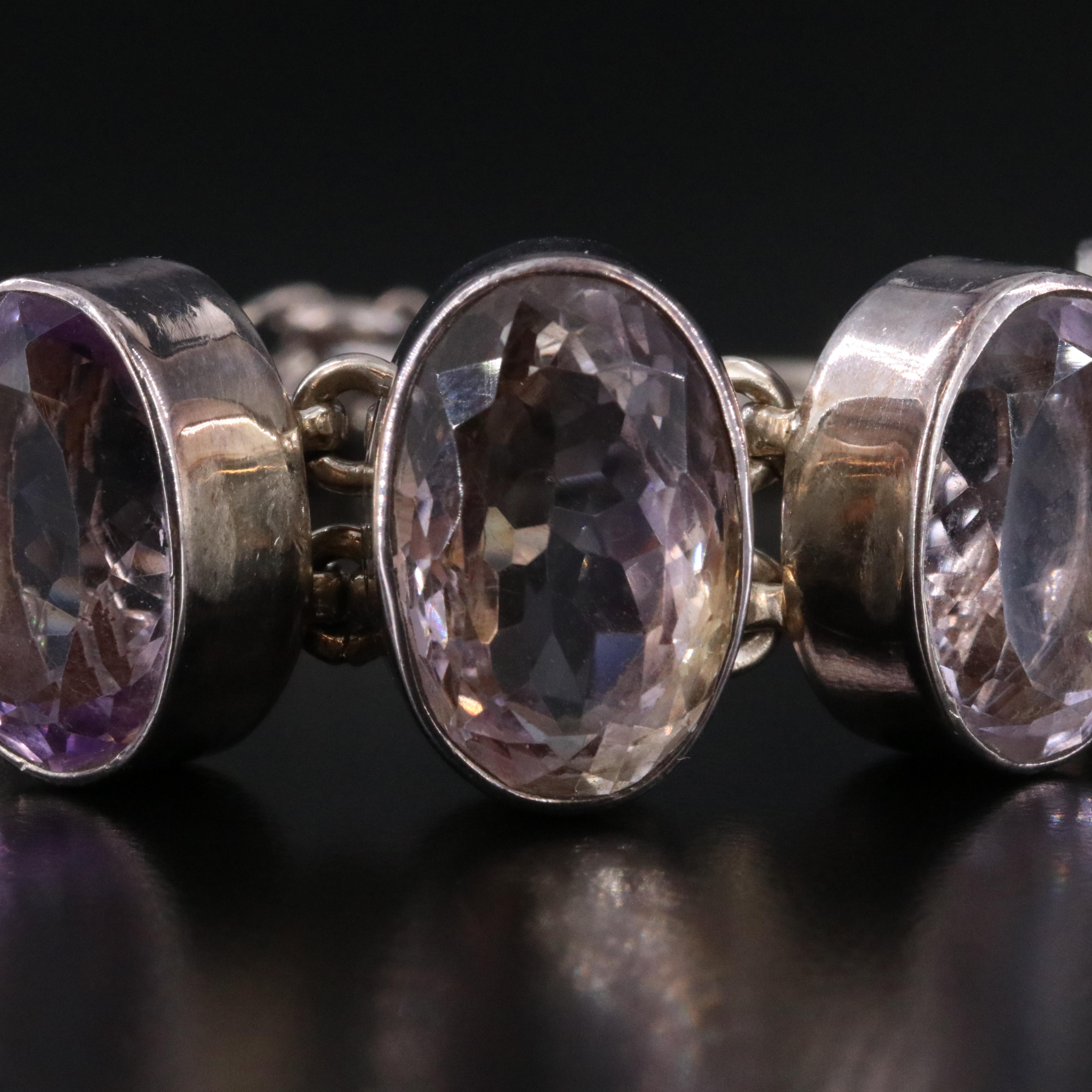 Sterling Amethyst Bracelet