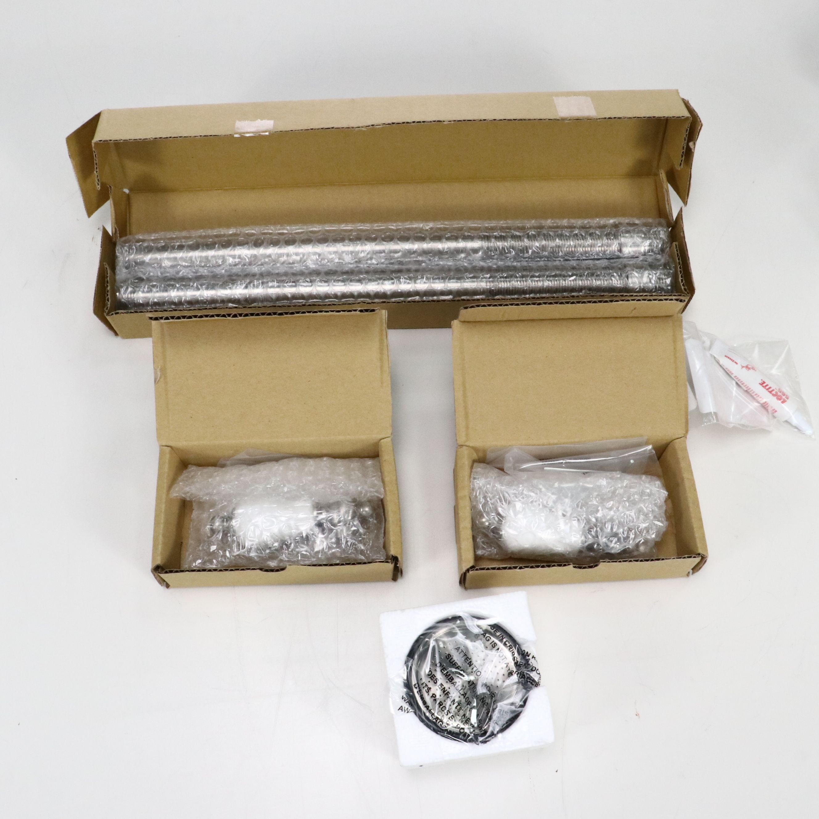 Contemporary Bathroom Faucet, Shower Curtain Rod, and Other Hardware