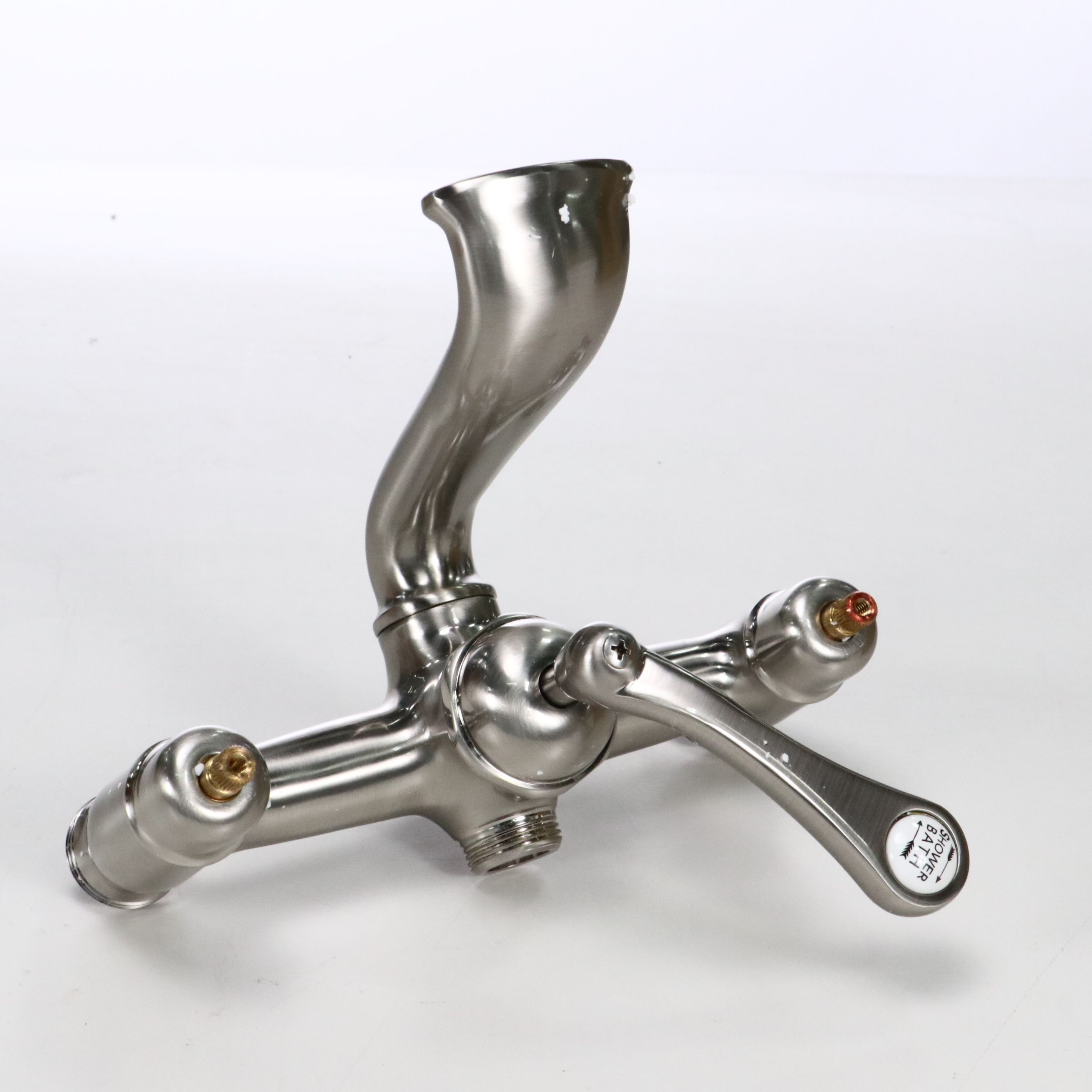 Contemporary Bathroom Faucet, Shower Curtain Rod, and Other Hardware