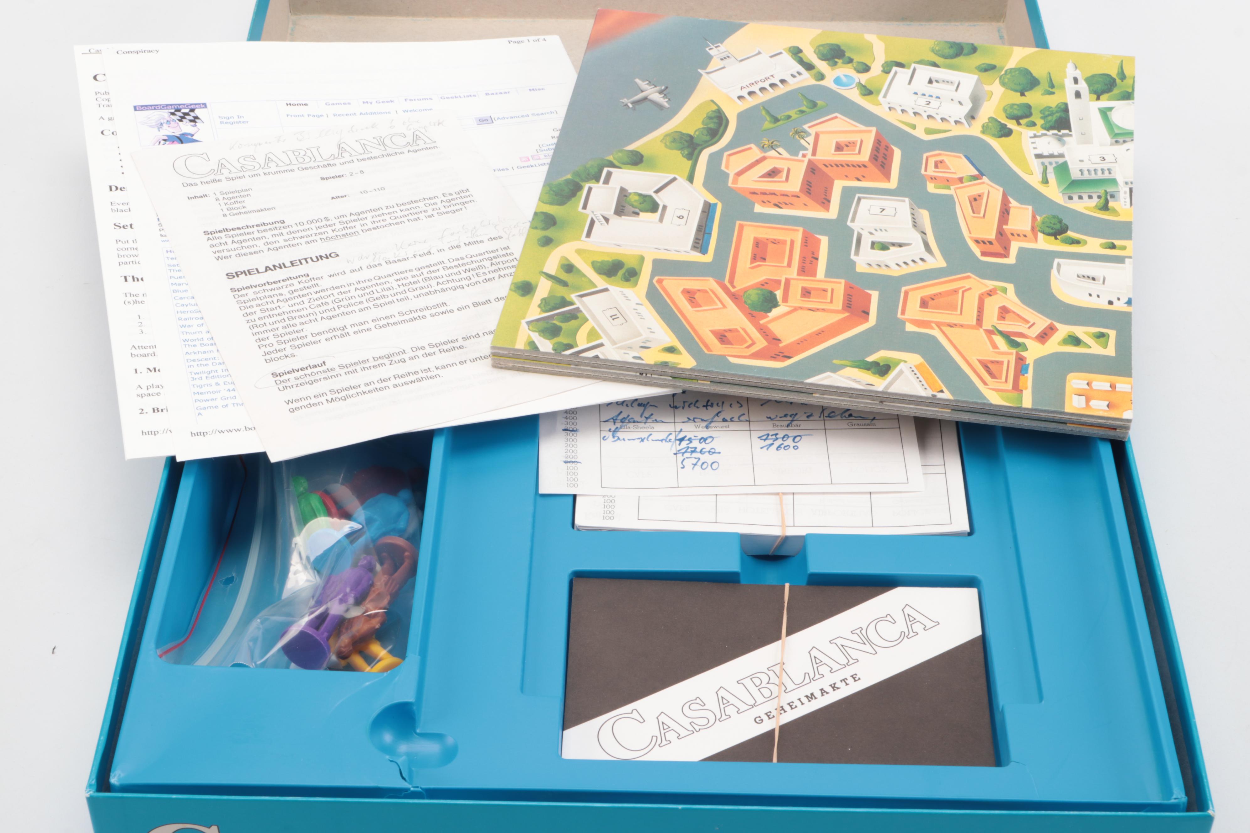 "Alien", "Casablanca", "Mush", "Cape Horn", and More Board Games