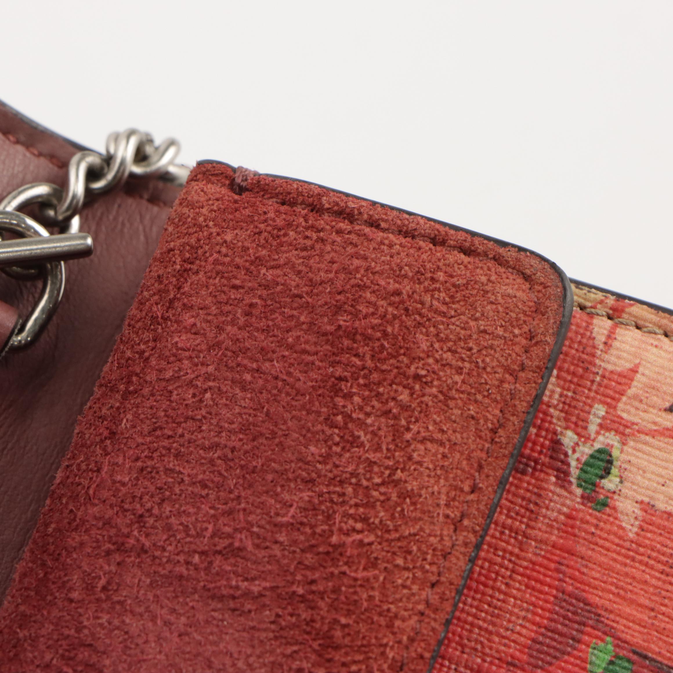 Gucci Super Mini Dionysus Crossbody in Blooms GG Supreme Canvas and Mauve Suede