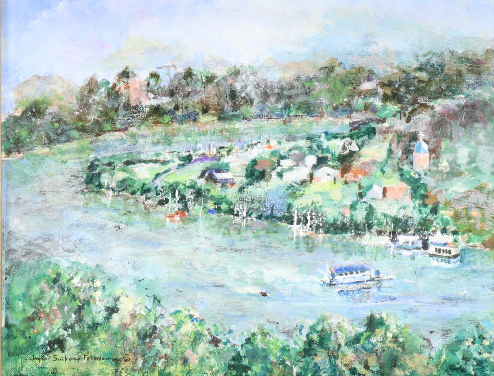 Joyce S. Friedeman Impressionist Style Oil Painting "View from Eden Park"