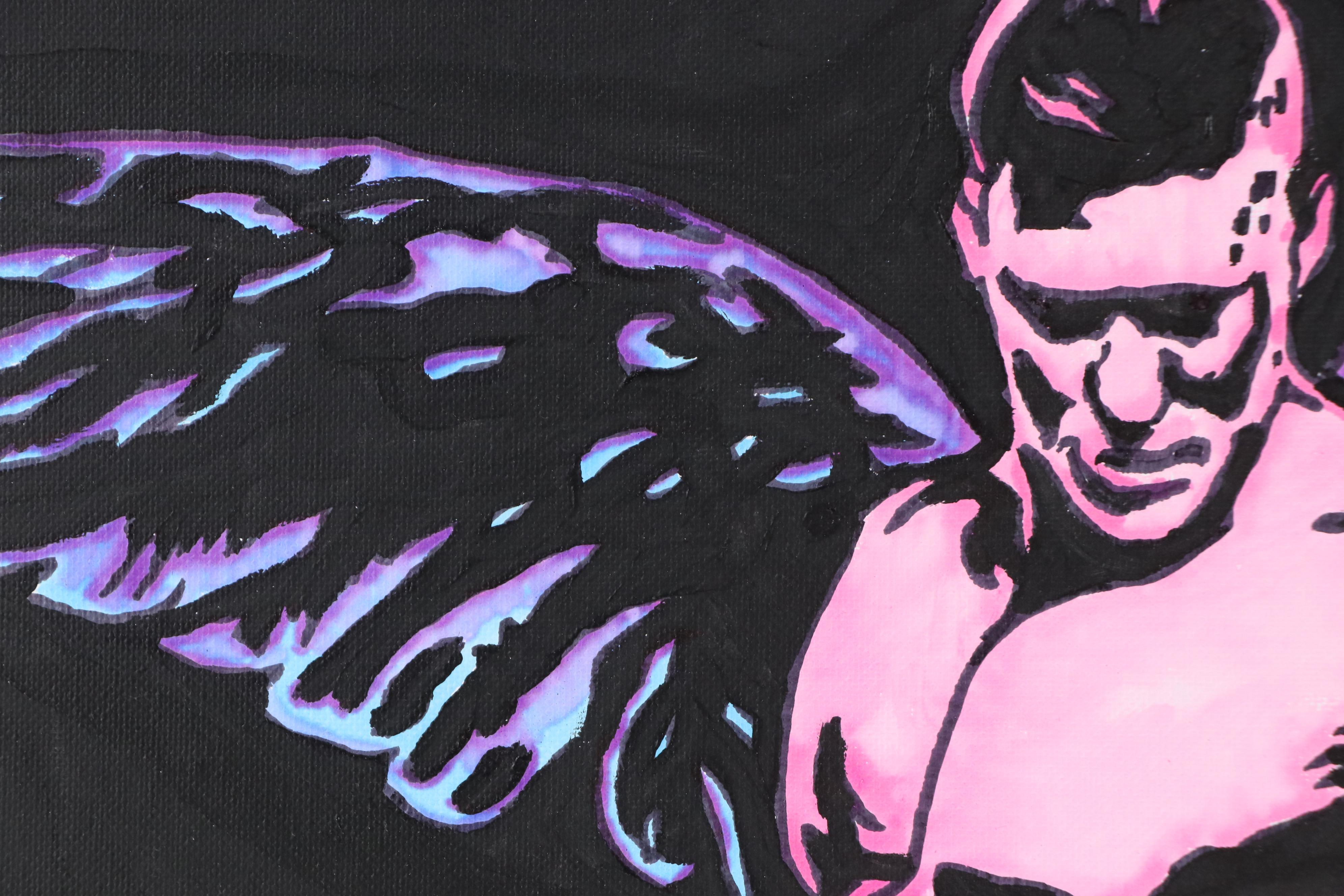 deSanto Stylized Male Figure Acrylic Painting, 2025