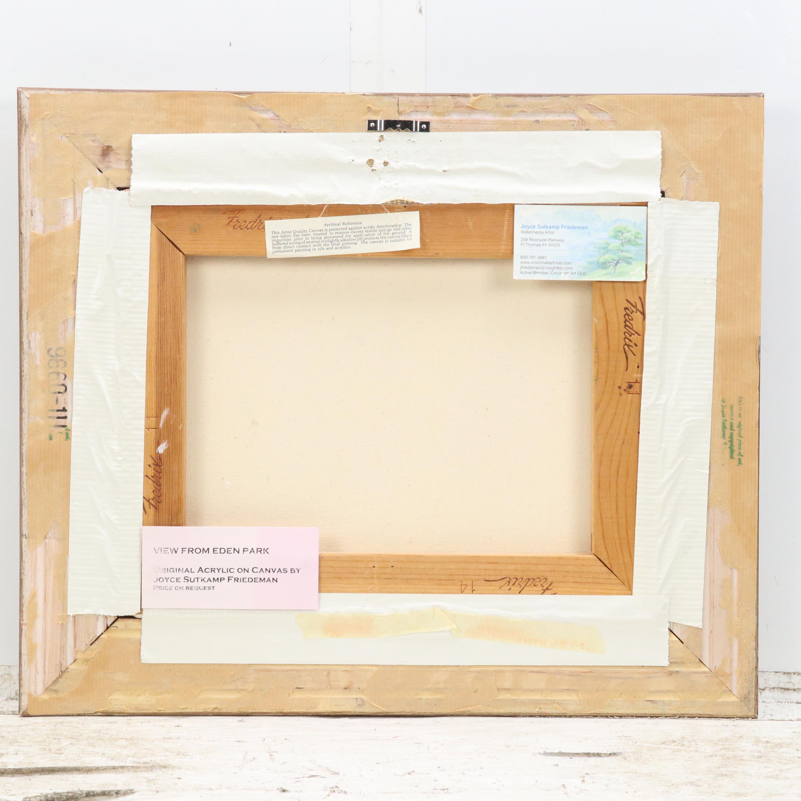 Joyce S. Friedeman Impressionist Style Oil Painting "View from Eden Park"